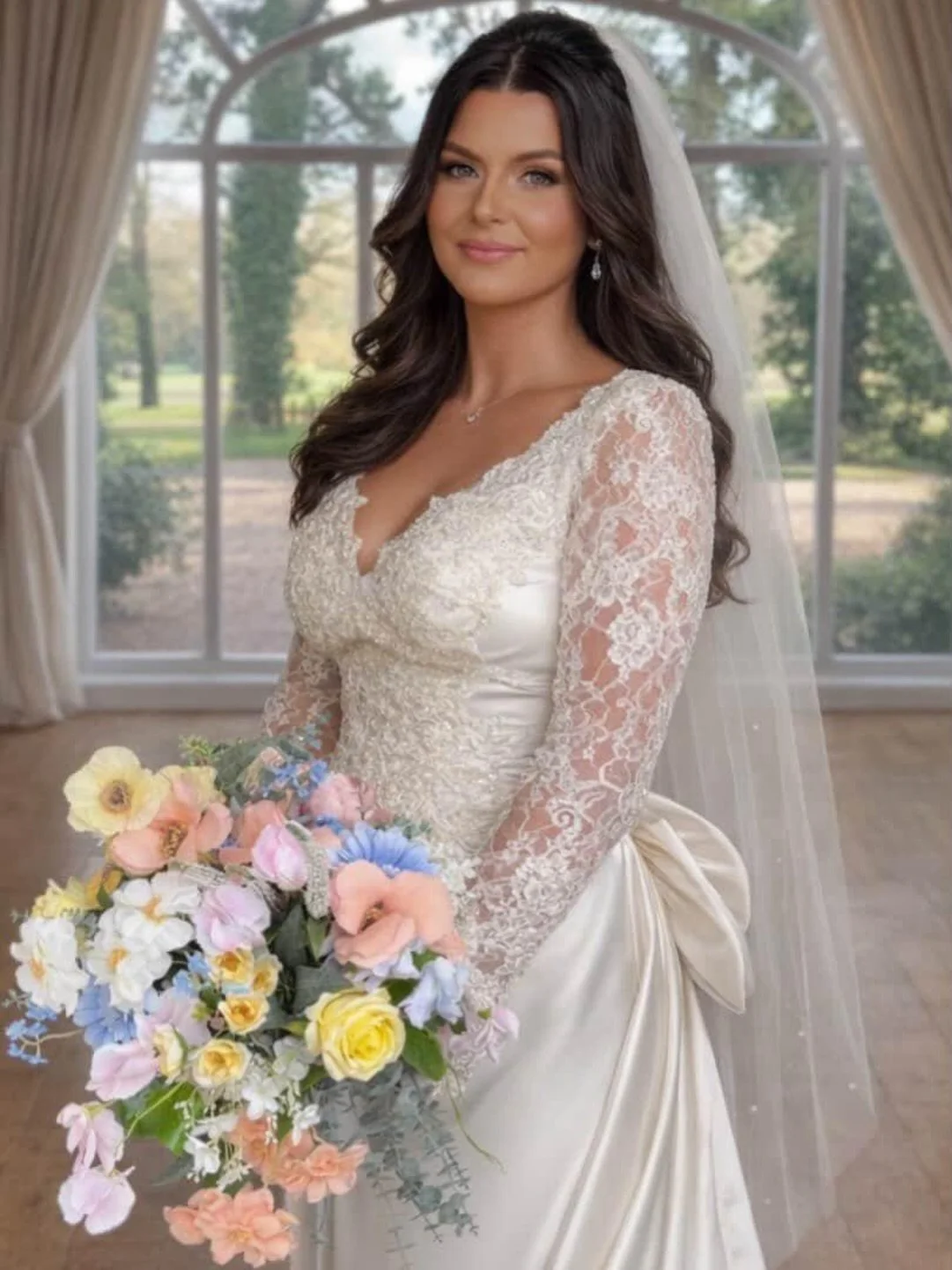 When Caitlin first messaged me, it was &ldquo;pale blue and white&hellip; maybe a touch of yellow.&rdquo;

Fast forward to this 👏🏻 😍

Pastel blues. Soft whites. Baby pink. Hints of coral. Gentle yellows. Movement. Texture. Pearls tucked in quietly