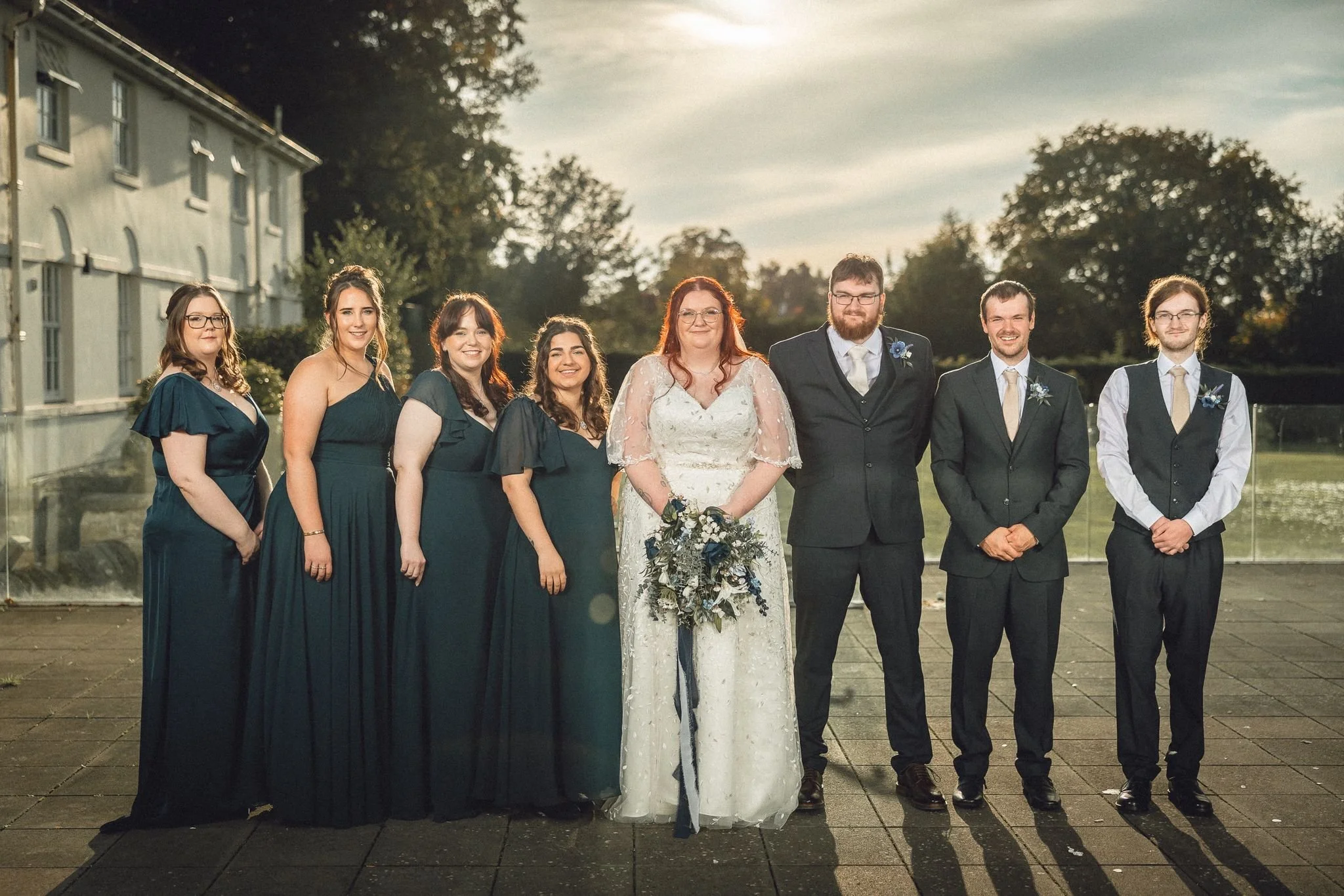 Wedding party at Hawkstone Hall