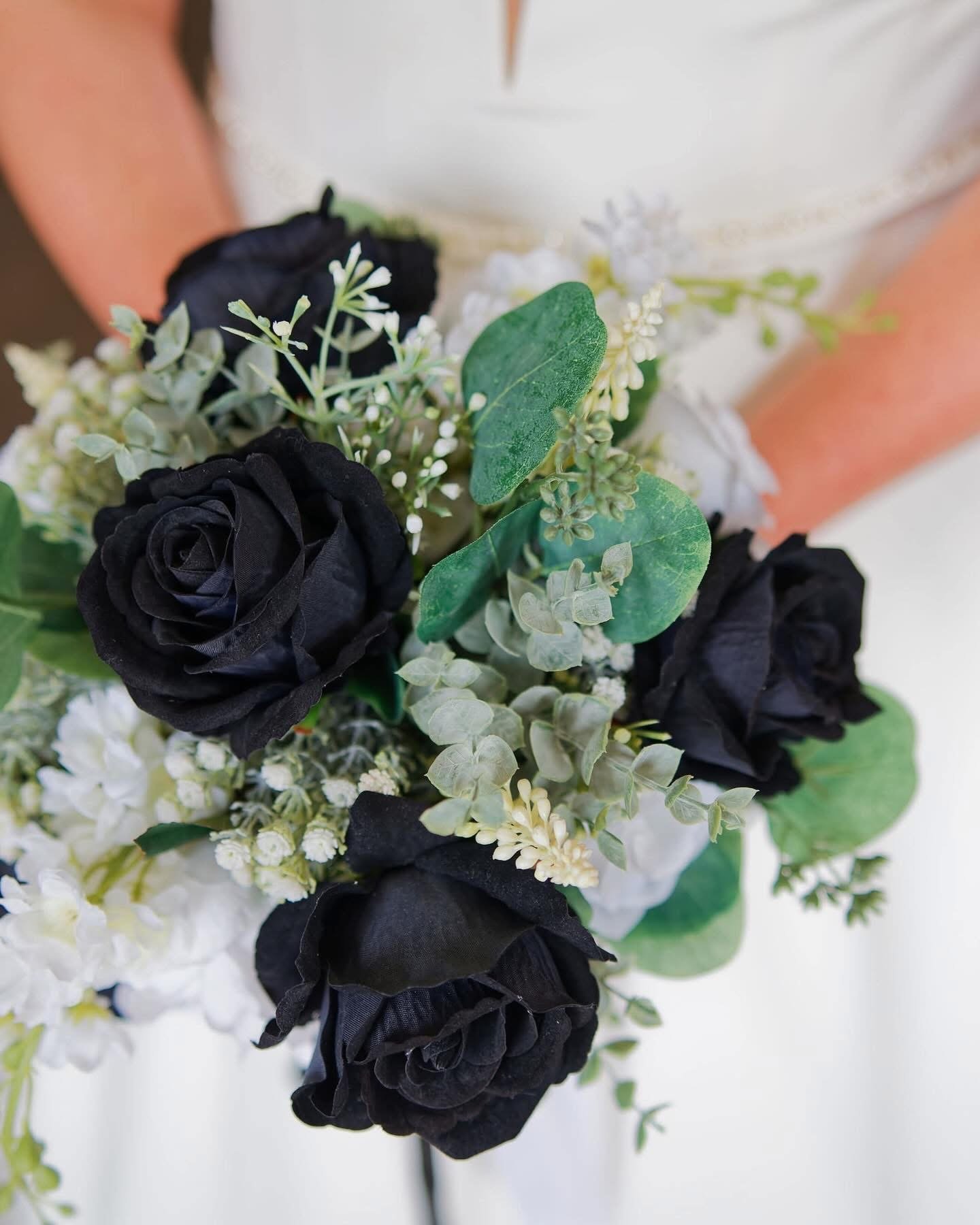 Black and white wedding theme at a Staffordshire venue
