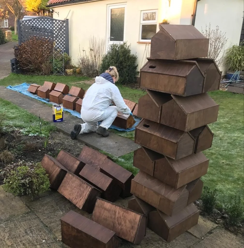 Swift boxes made.JPG