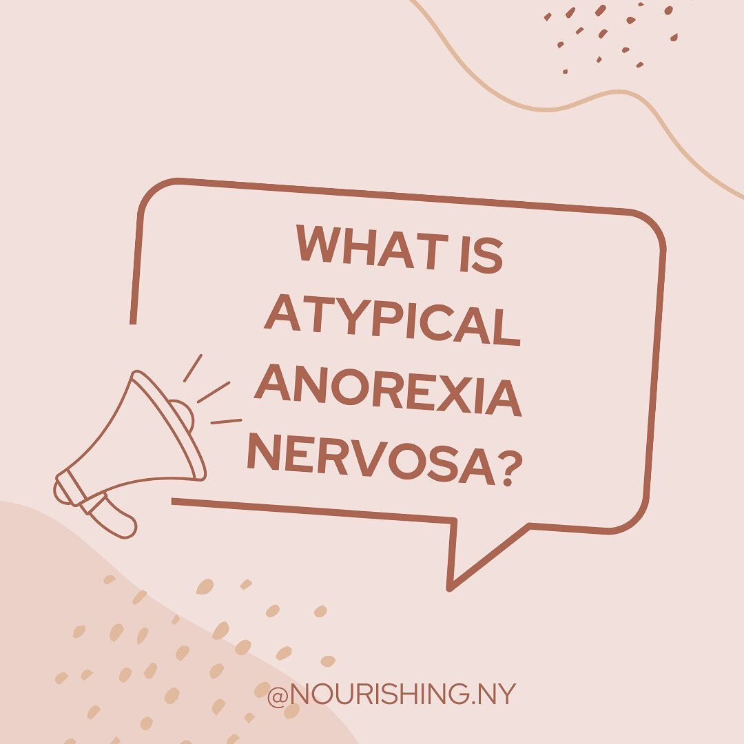 Atypical Anorexia Nervosa shares all the complications of typical Anorexia Nervosa, with the exception of being severely underweight. Swipe to learn more about the challenges individuals with Atypical Anorexia Nervosa face, and the need to have a bet