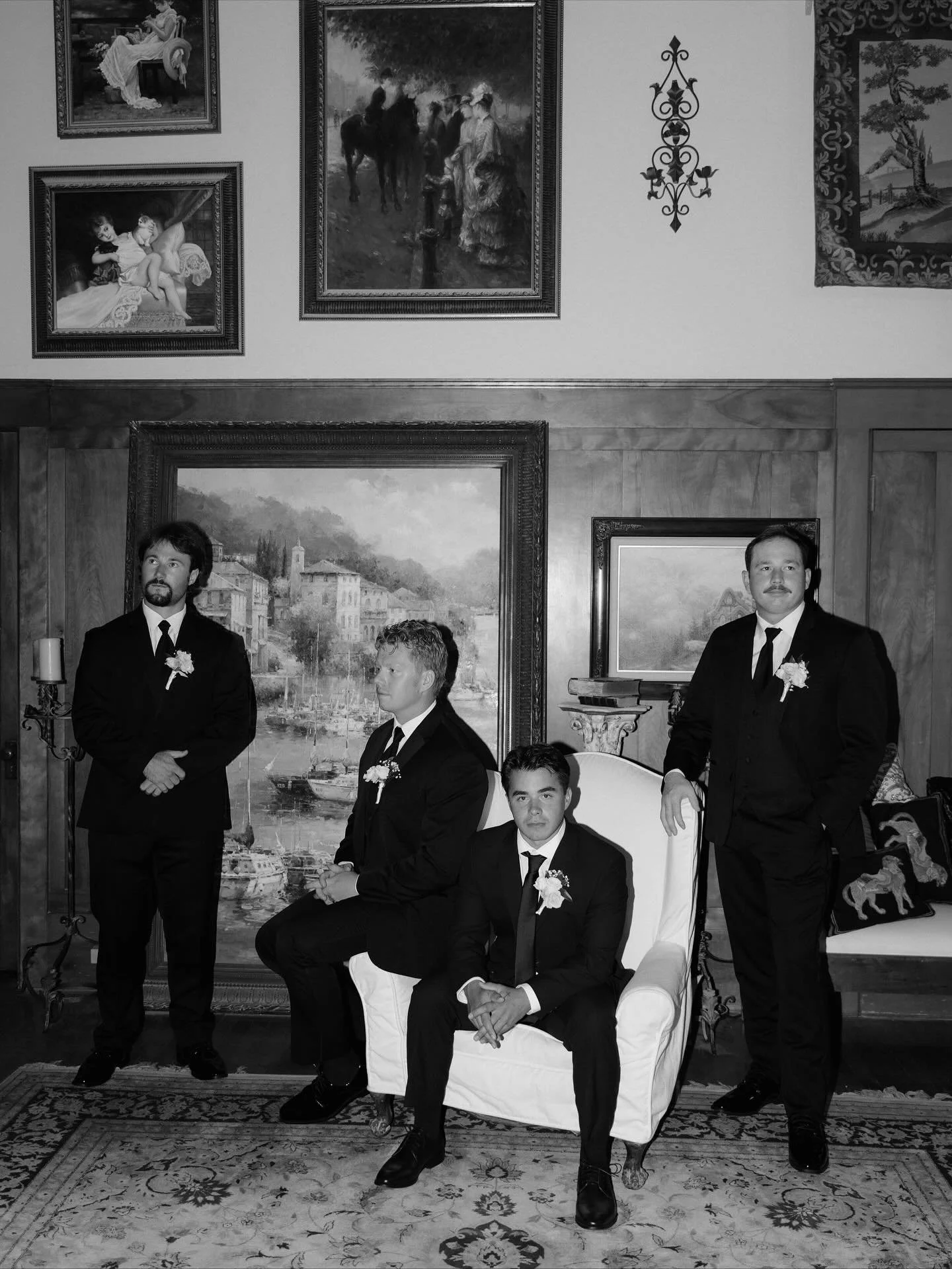 A moment for the guys 🕶️

Venue: @hiddenchateau 
Florist + DJ + Bar: @epiceventsco 
Catering: @tacosdonjorgeinc 
Cake: @frostmecafeandbakery 

#sandiegoweddingphotographer #californiaweddingphotographer #groomsmen