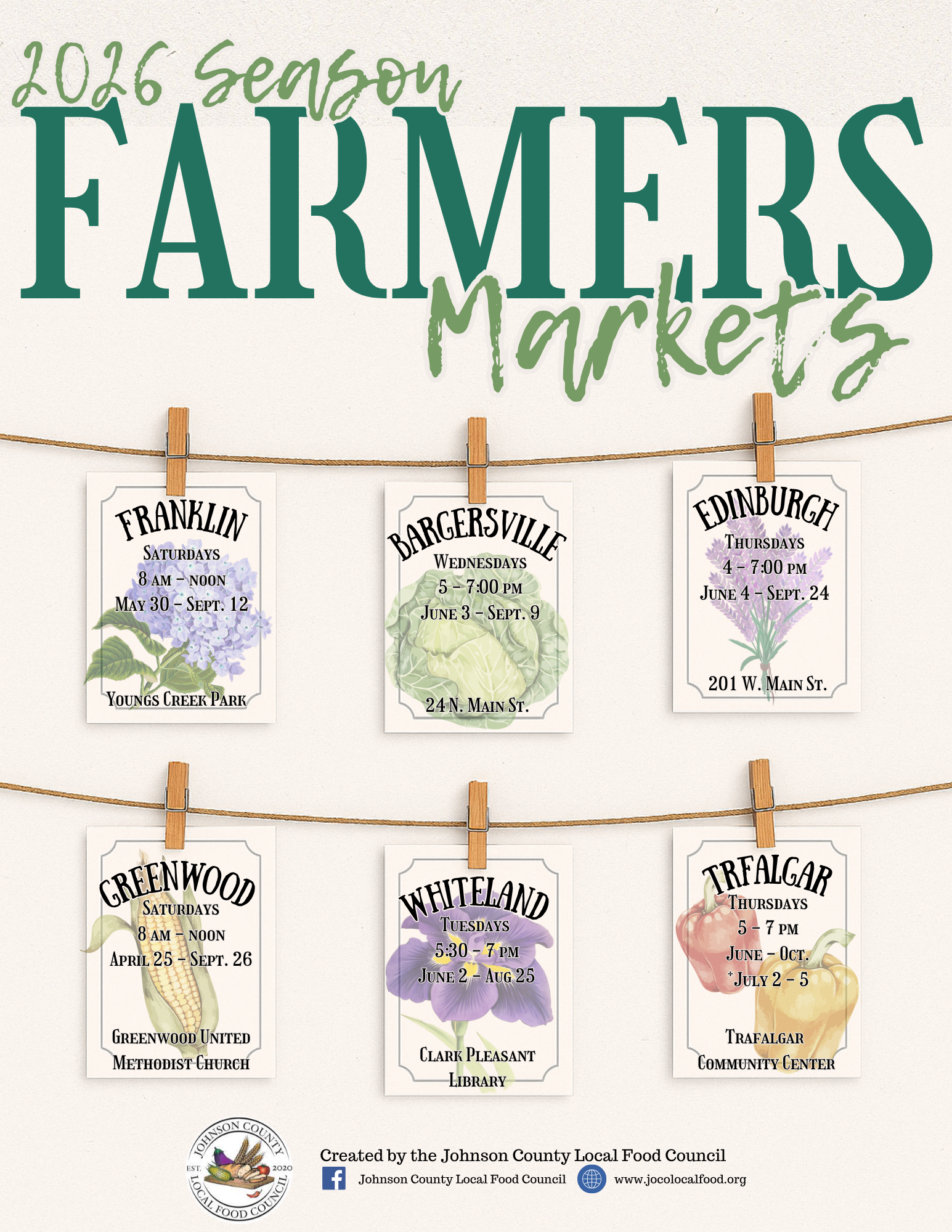 2026 Season - Johnson County Farmer’s Markets