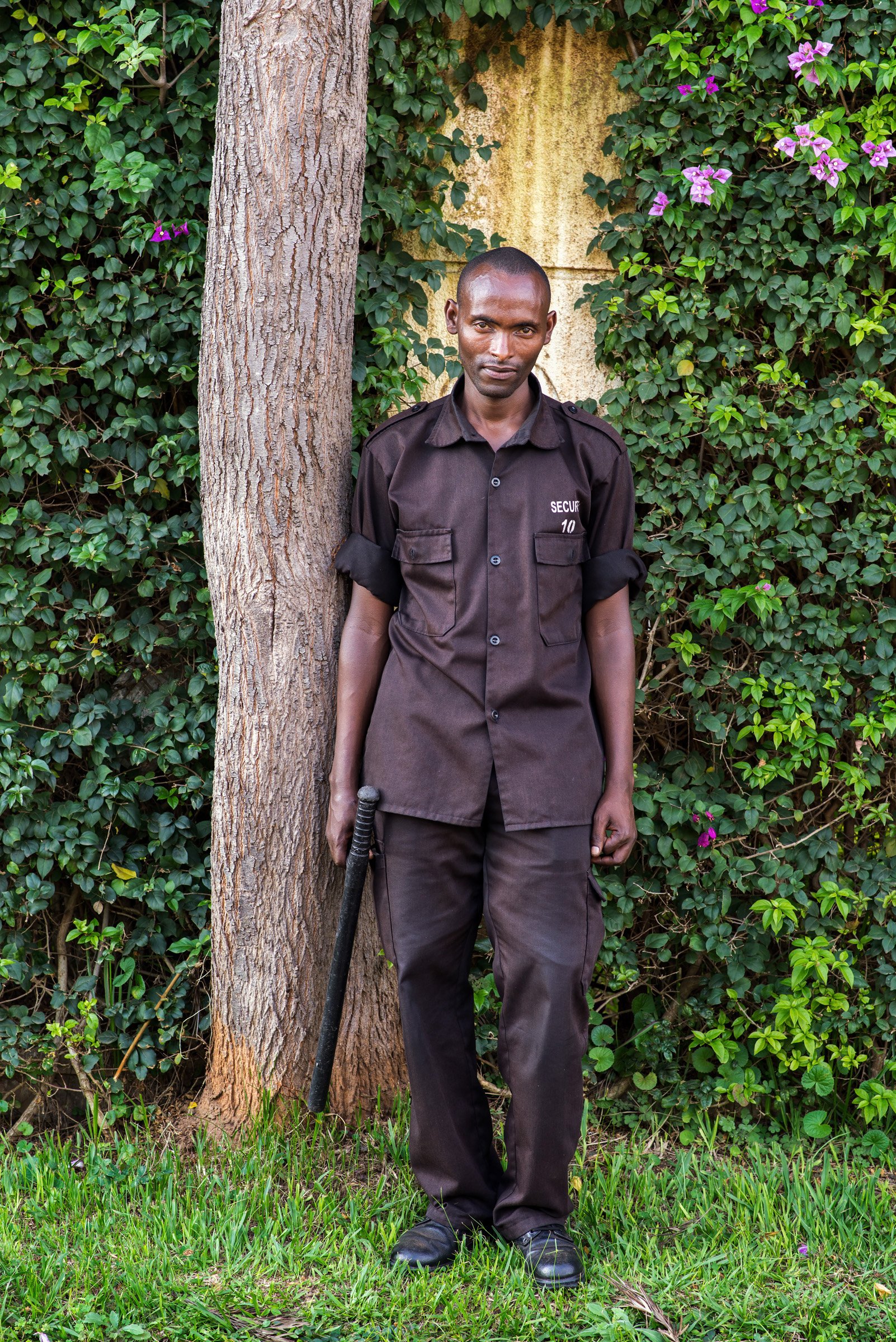 Security guard at private residence, Gaculiro, Kigali -Bamberger