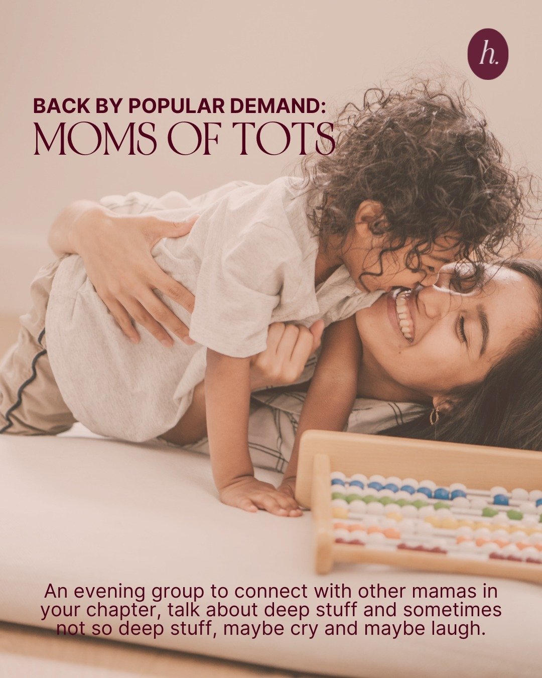 Moms of Tots - an evening group for mamas of kiddos 1-5(ish) is back!⁠
⁠
Mothering tots is a whole different ballgame, Honey. Find your hive❤️.⁠
⁠
The first 6-week series begins Tuesday, May 14 @ 7pm⁠
⁠
⁠
⁠
⁠
⁠
⁠
⁠
⁠
⁠
⁠
⁠
#michiganmomgroup #detroitm