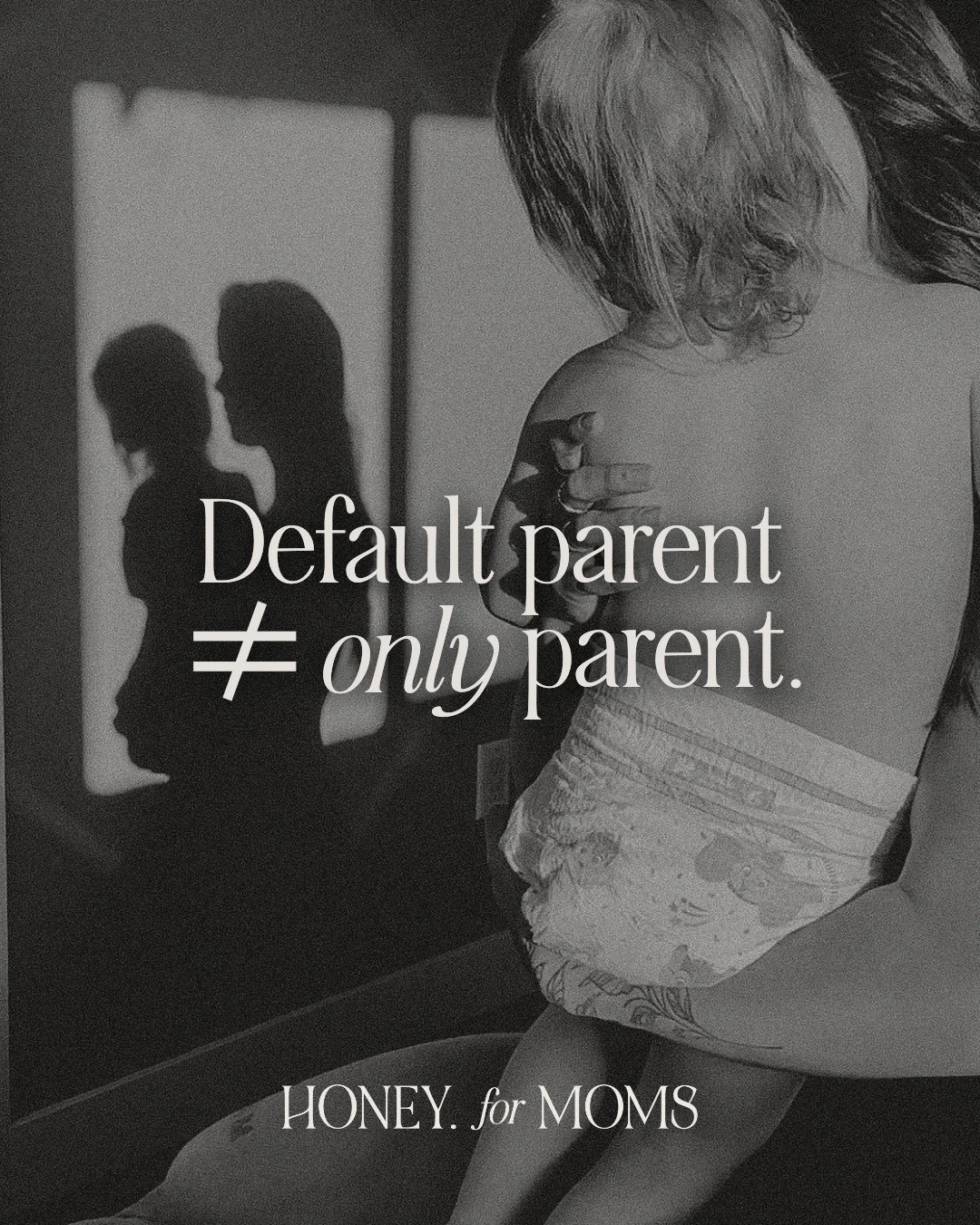 We are done with this narrative 👆🏽.⁠
⁠
Research shows that moms carry the bulk of household management, even when both parents work full-time.⁠
⁠
And yet, we still treat &ldquo;default parent&rdquo; like it&rsquo;s synonymous with &ldquo;only paren