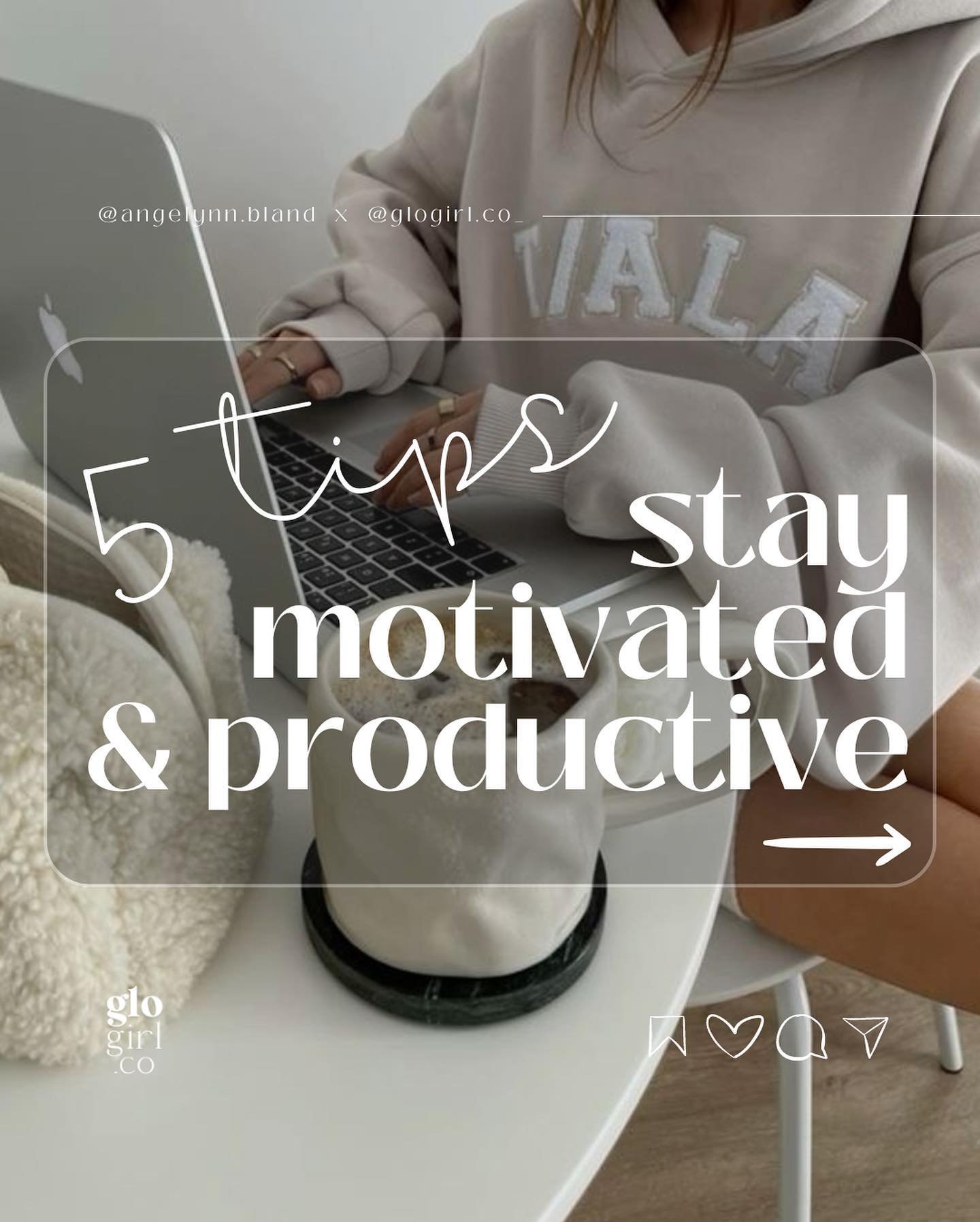 ✔️📓👟 save this for later &amp; try these 5 simple steps to help you get and stay motivated and productive!