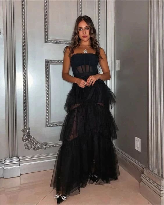 LTP1647,Spaghetti Strap Mesh Corset Gown Long Prom Dress Black Evening Dress - US 16 _ Custom(leave in the note).jpg