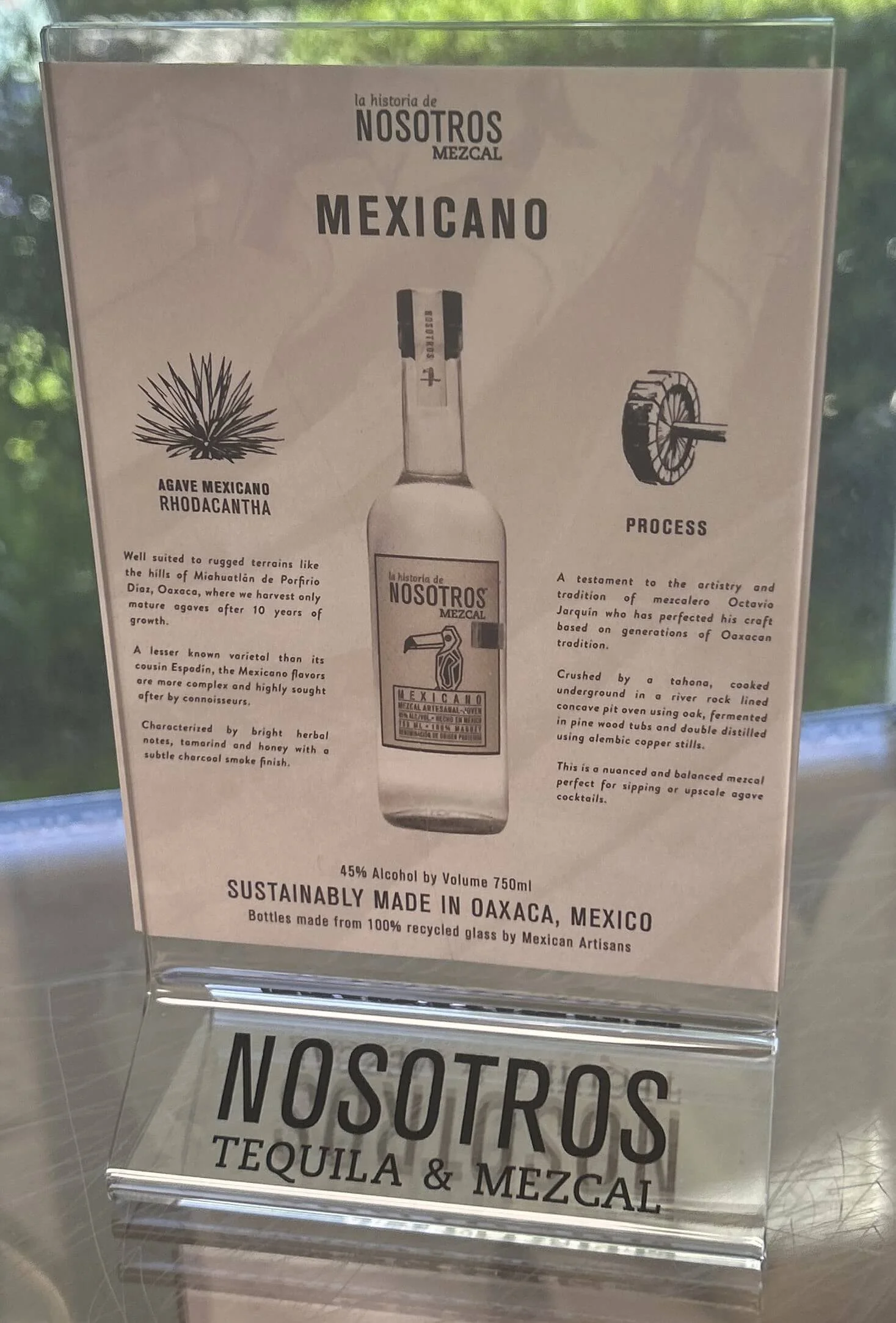 Clear Acrylic (Plexiglass) Menu Sign Display & Holder