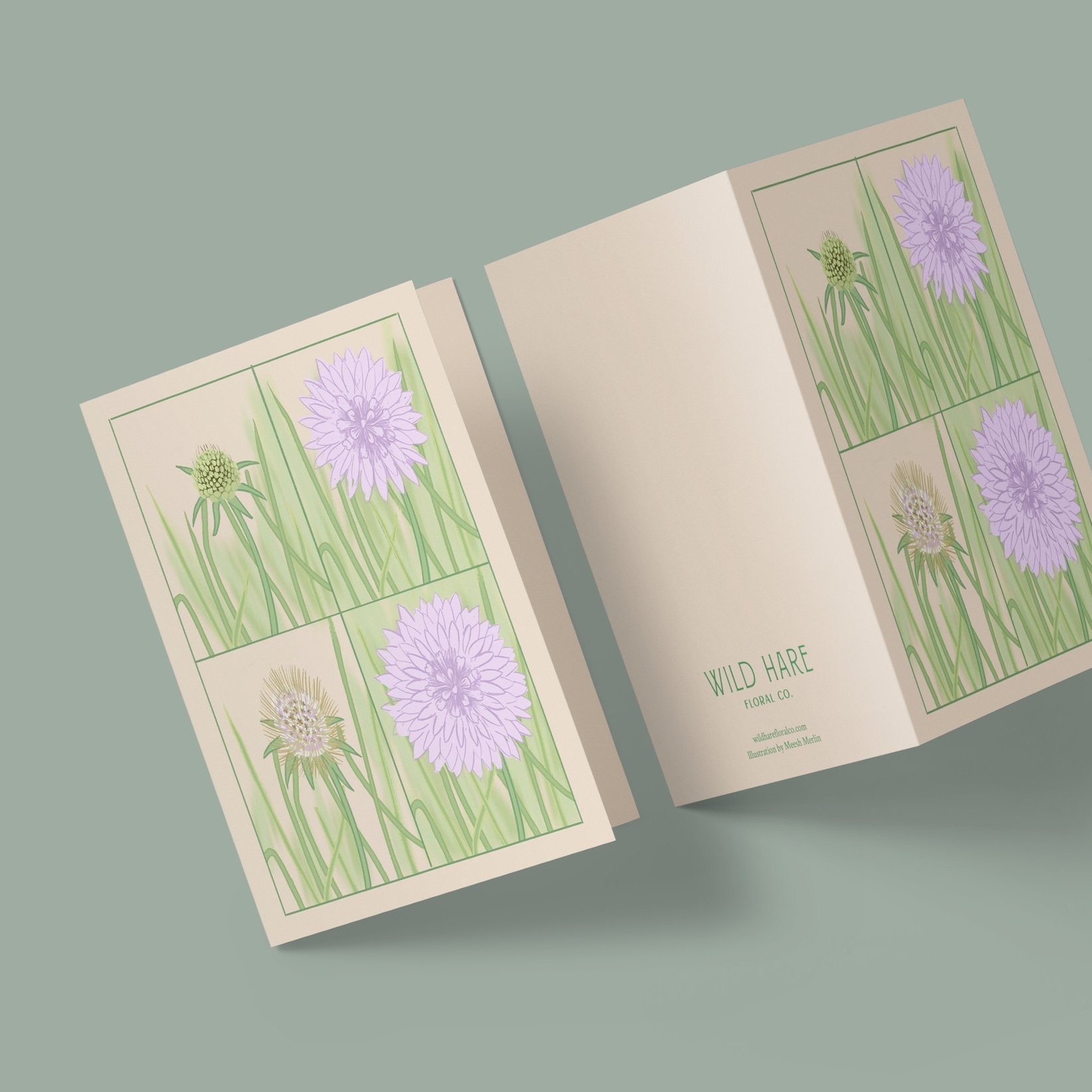 Scabiosa Print Stationary