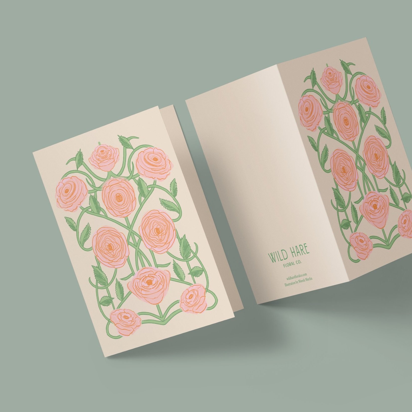 Garden Rose Print Stationary