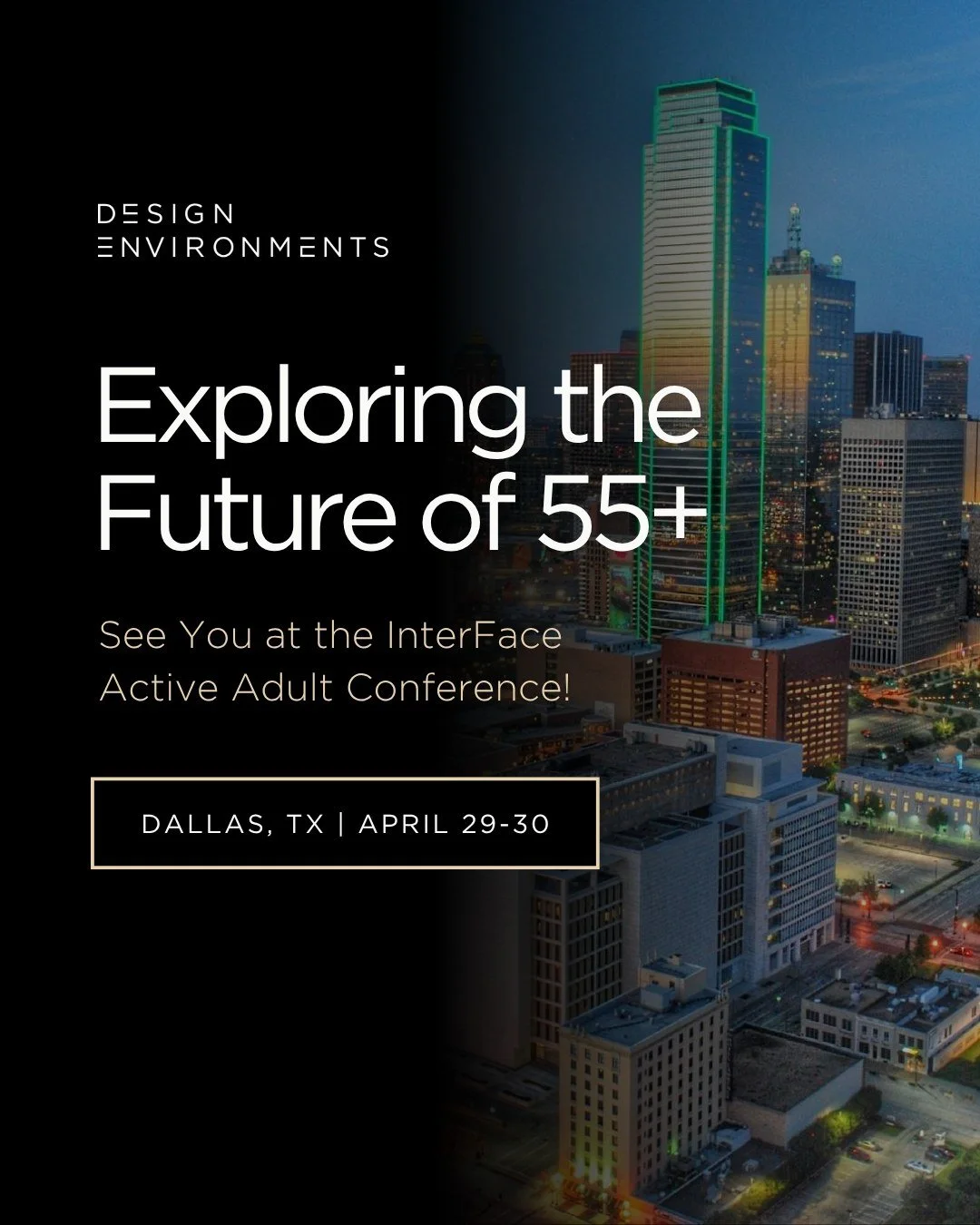 The 55+ population is one of the fastest-growing segments in housing today, and the industry is evolving quickly to meet their needs.

The InterFace Active Adult Conference brings together owners, developers, investors, and operators to explore what&