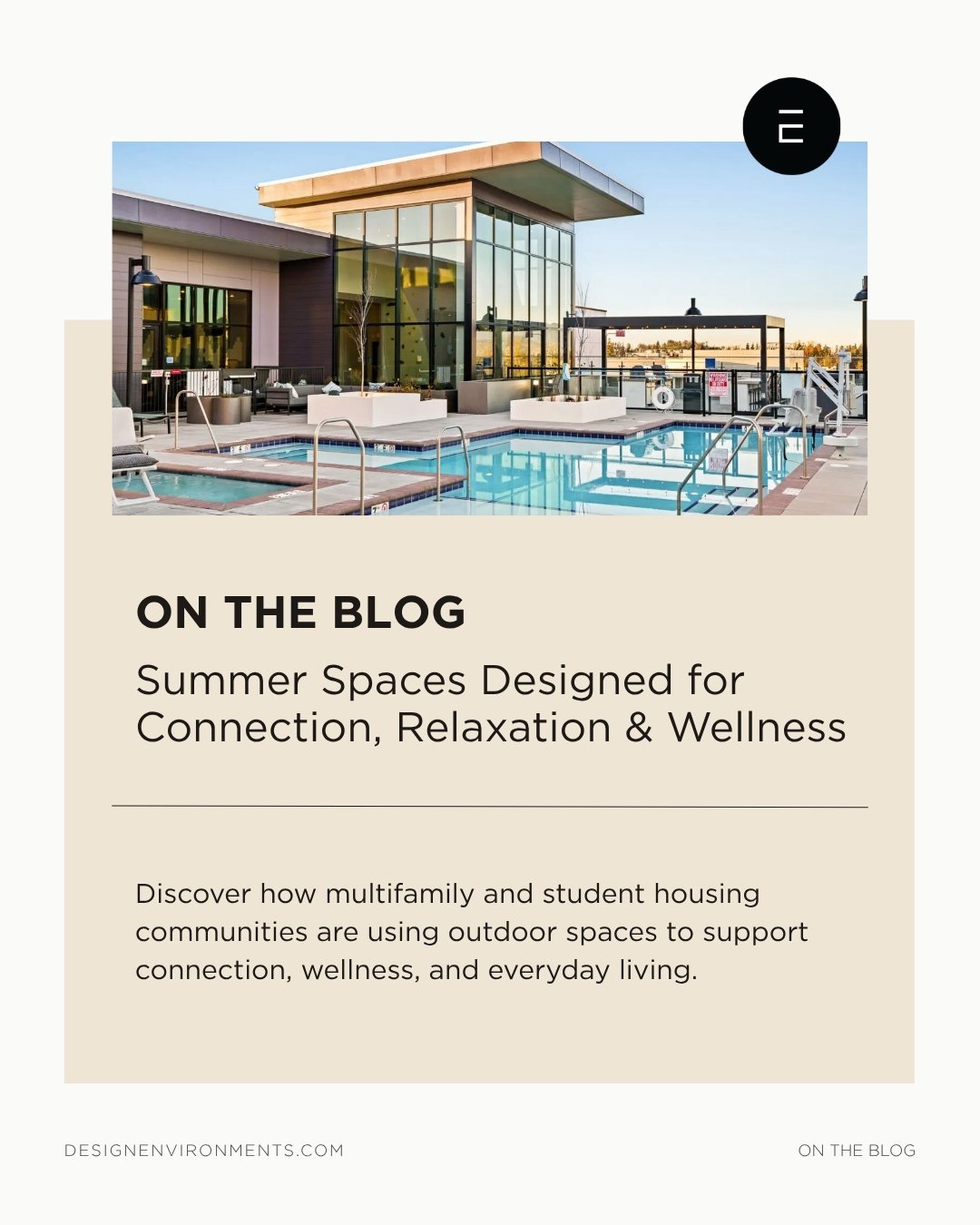 Across multifamily and student housing communities, outdoor environments are becoming a natural extension of the way residents live, gather, and spend their time. Thoughtfully designed amenity spaces help shape the overall experience of a community.
