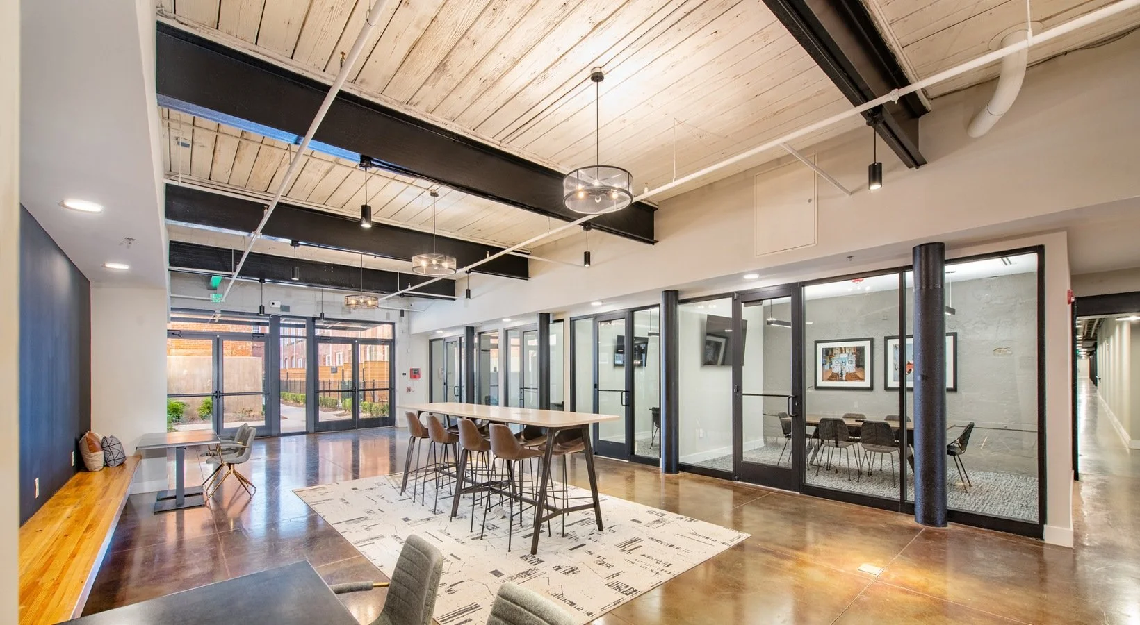 Adapted Reuse On Display in conference areas at Judson Mill Apartments