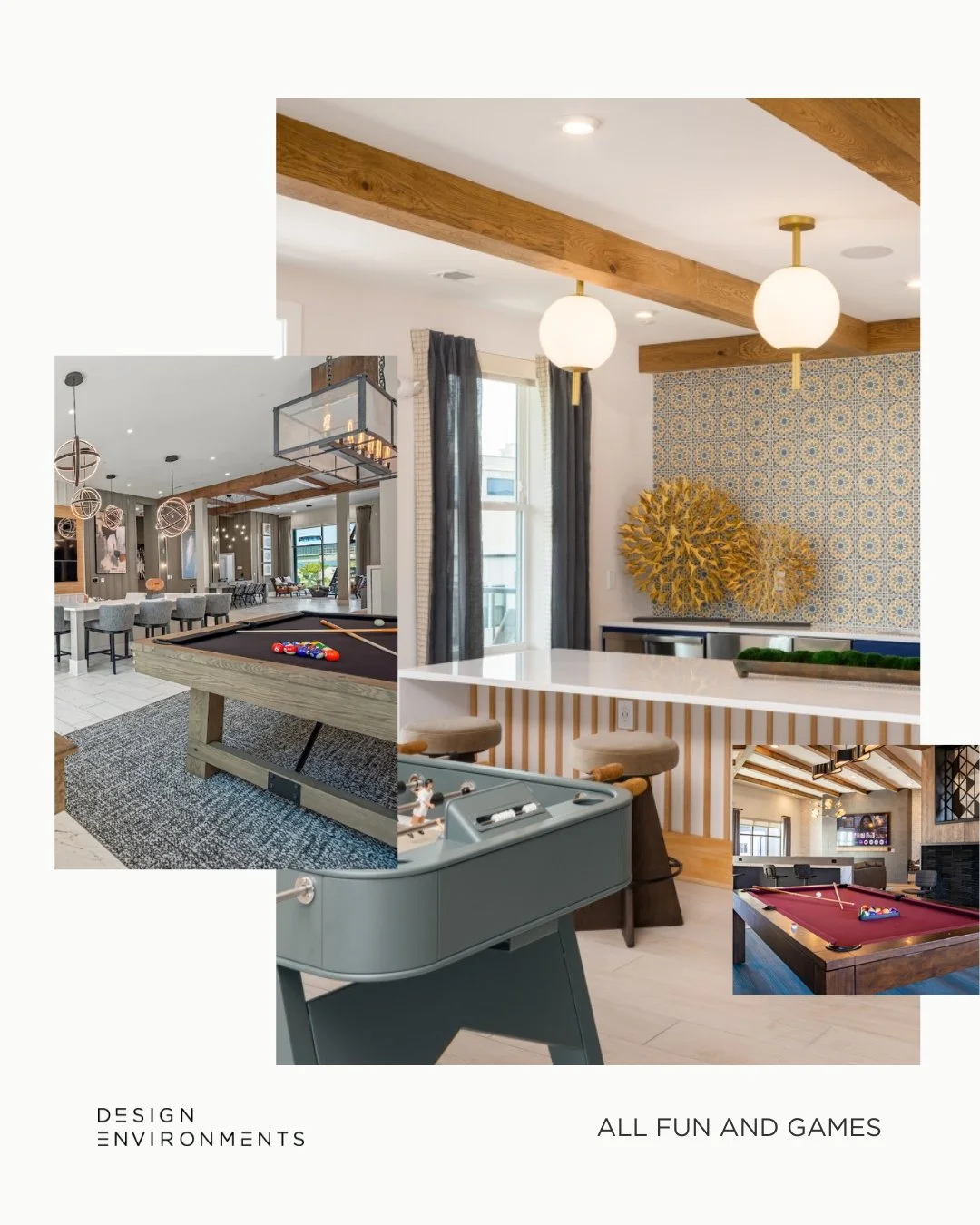 Game on. 🎮🎱

From golf simulators and rock climbing walls to gaming parlors, oversized Scrabble boards, and indoor-outdoor entertainment spaces, today's amenity packages are expanding well beyond the traditional pool and fitness center.

Projects l