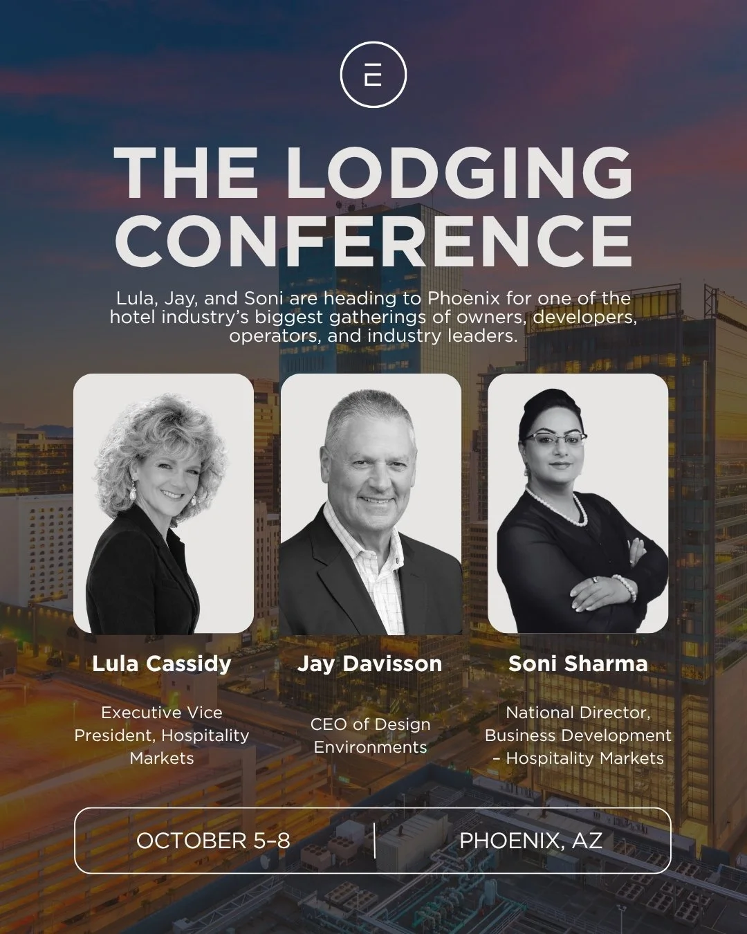 We&rsquo;re heading to The Lodging Conference! 

Lula, Jay, and Soni will be in Phoenix October 5&ndash;8 for The Lodging Conference, connecting with hotel owners, developers, operators, and industry partners from across the country.

We&rsquo;re loo
