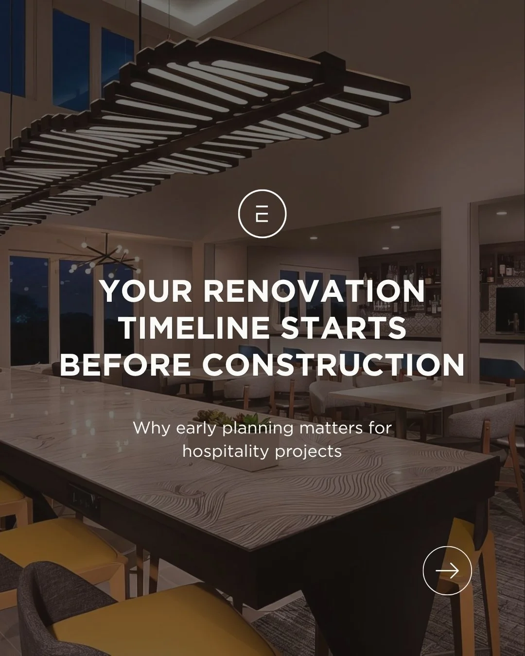 We know how quickly priorities shift in hospitality. Projects that seem imminent can get pushed by financing, occupancy, staffing, or something else entirely.

One thing we&rsquo;ve learned from working with hotel brands is that the earlier planning 