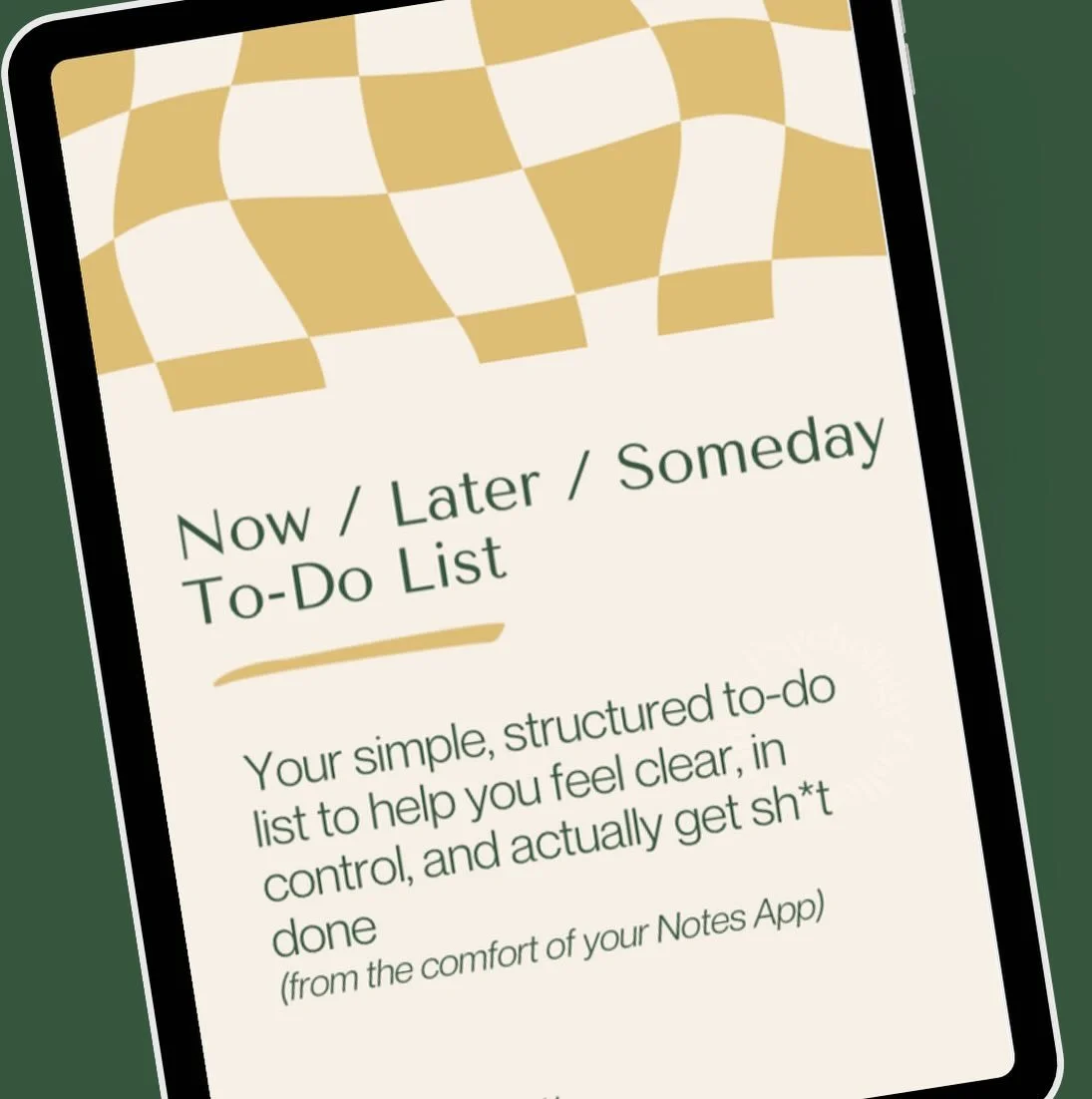 As wonderful as the this time of year can be, for most of us, it also tends to be a bit overwhelming as we try to get our sh*t together and enter the new year with a clean slate and empty-ish to-do list. 

If your Notes app looks like pure chaos righ