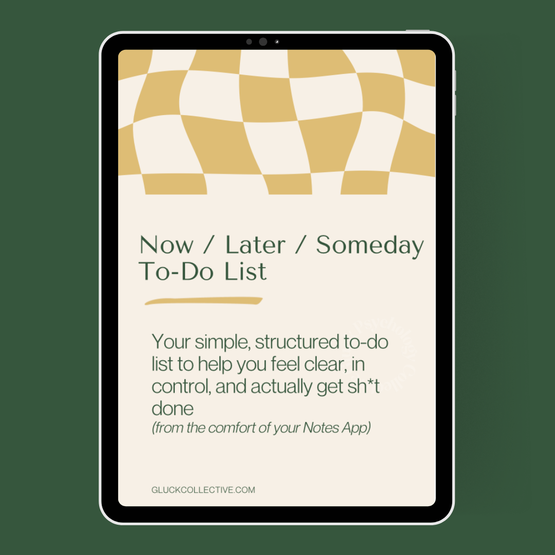 Now, Later, or Someday To Do List guide