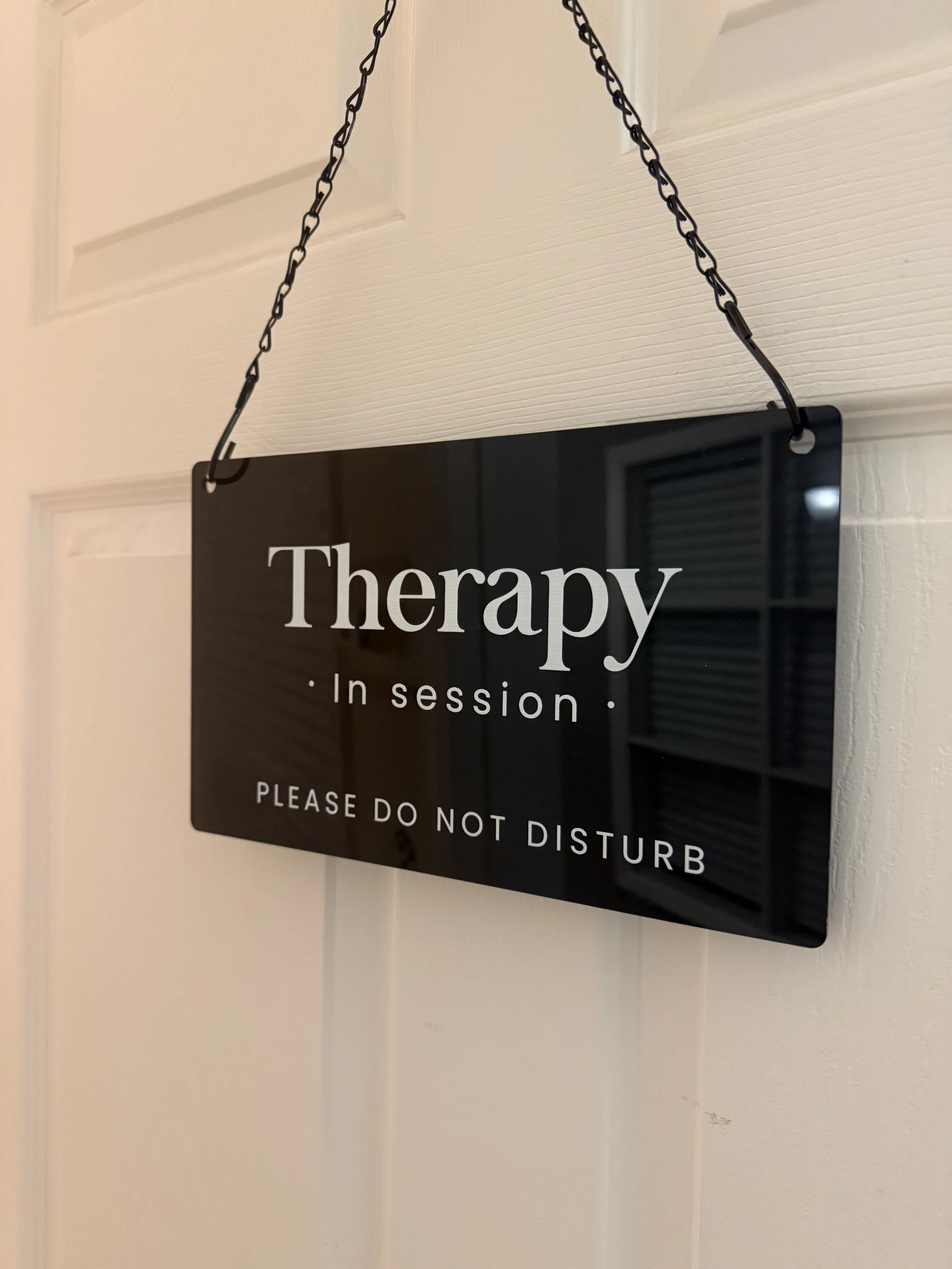 "Therapy in Session" sign for in person therapy in manhattan
