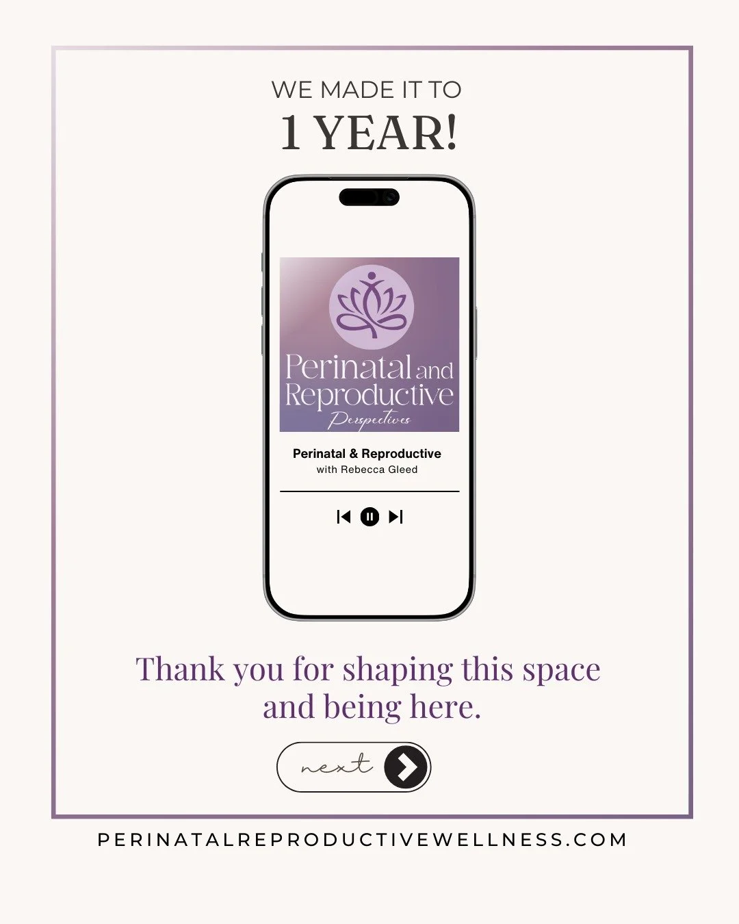 One Year In 💫

A year ago, we launched this podcast with a simple but meaningful intention: to create space for honest conversations about reproductive and perinatal health, healing, and community.

Since then, we&rsquo;ve spent the year listening c