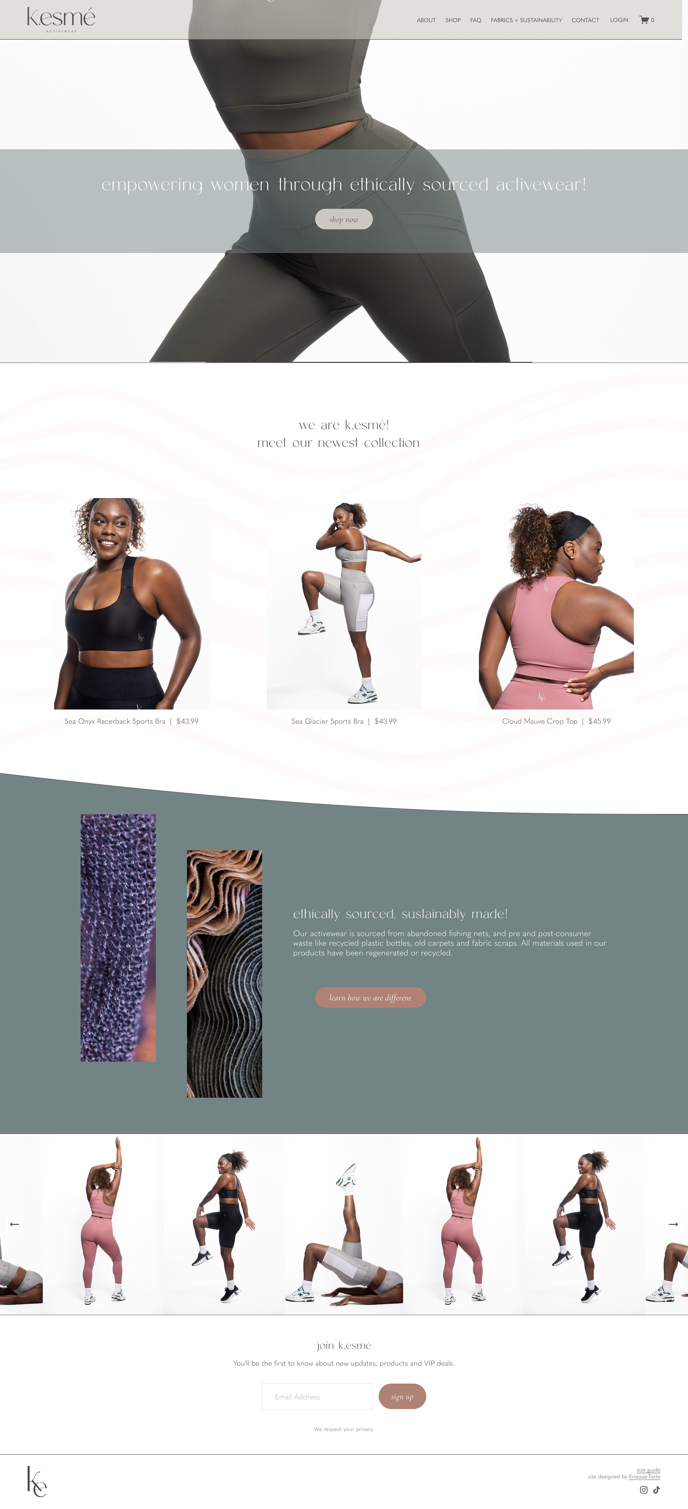Offering Sustainable Activewear Options With k.esmé