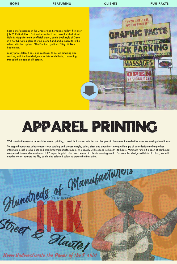 Screen Printing Company Website Design on Squarespace — EngageTaste