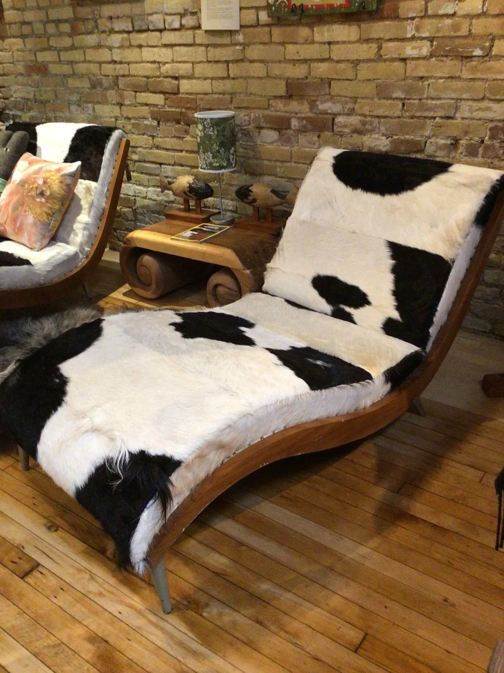 Cowhide chaise lounge outlet