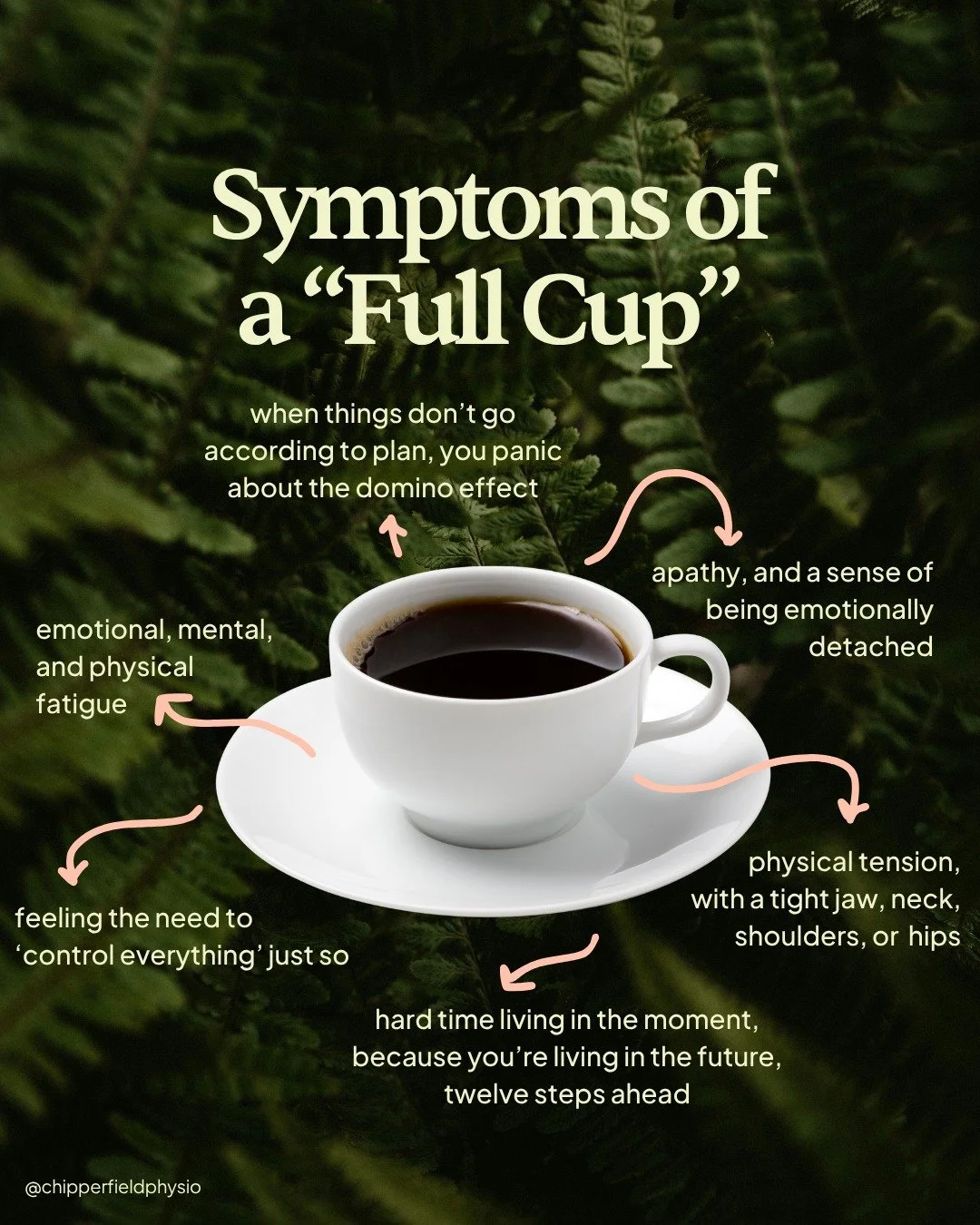 When your cup is full, even small things can feel overwhelming.
Your body tightens, your mind races, and your emotions start to shut down.
🫖 Take this as a reminder to pause, breathe, and make space — for rest, for stillness, for you.