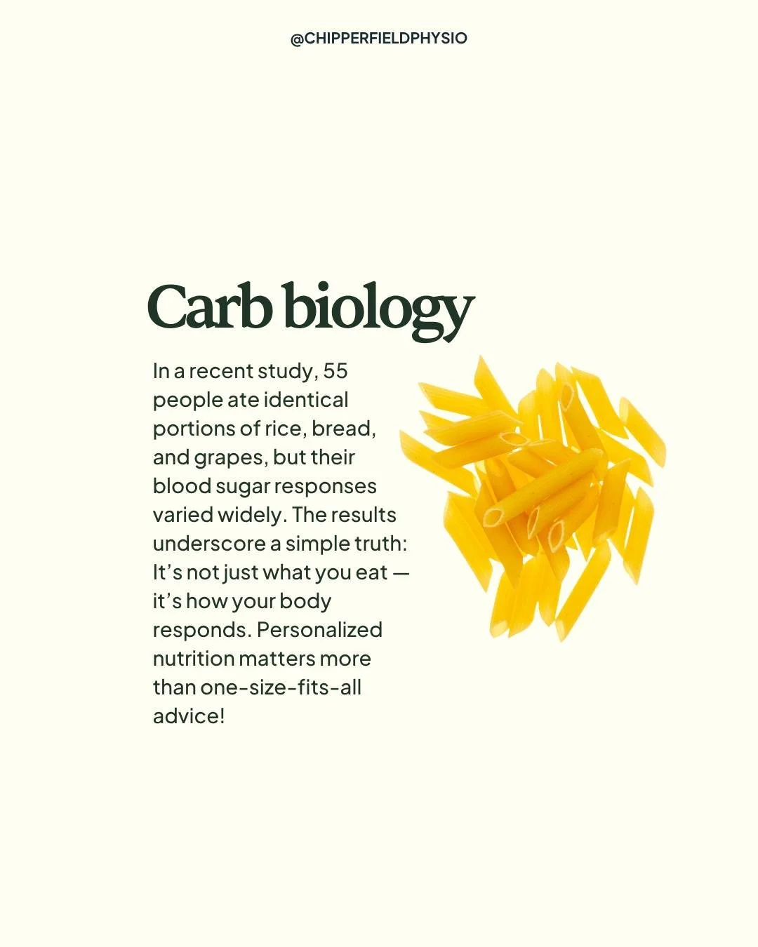 Rice, bread, grapes&hellip; same portions, totally different blood sugar responses.

The takeaway: your biology drives your nutrition needs.

If you&rsquo;ve ever wondered why certain foods hit you differently, you&rsquo;re not imagining it