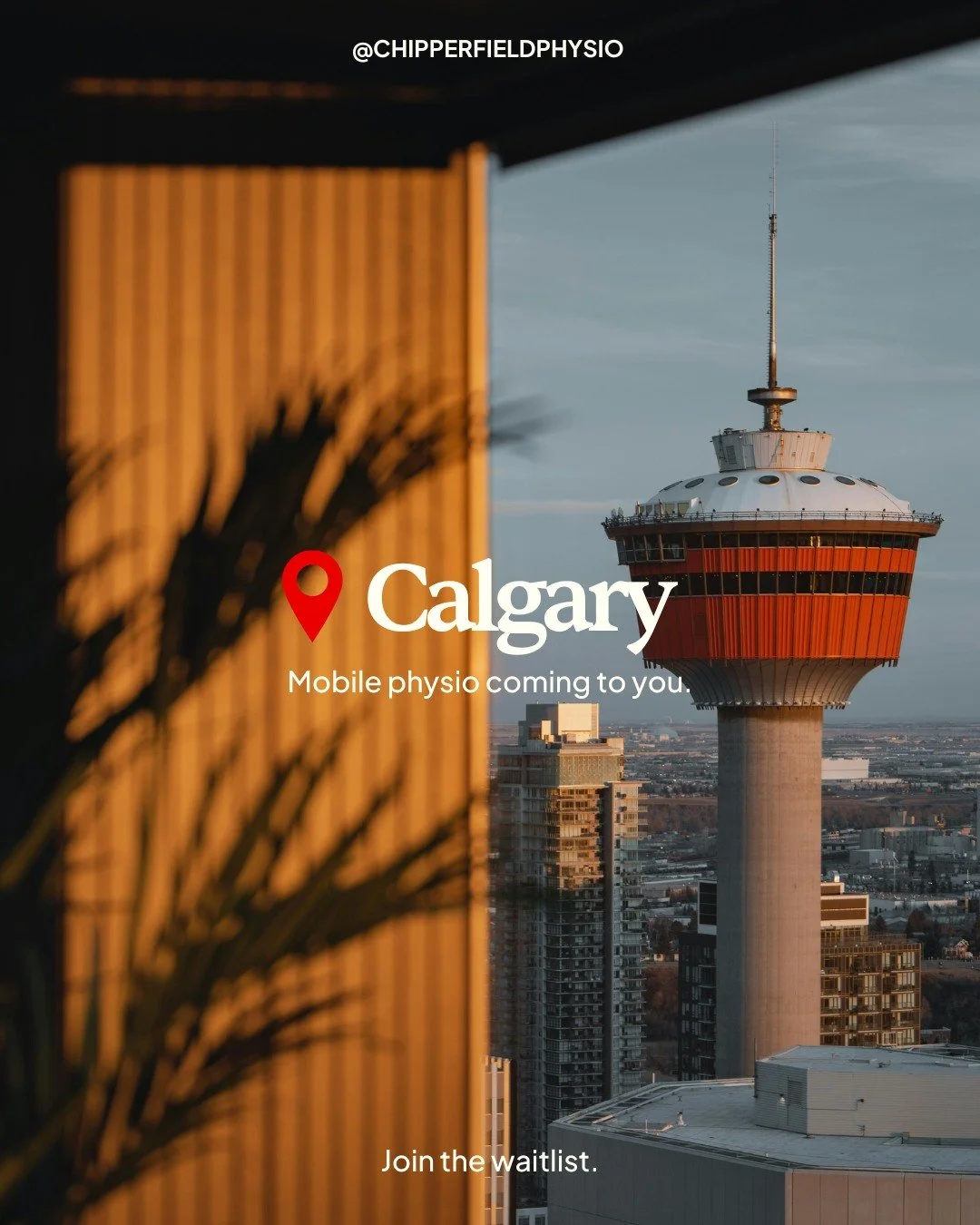Big news: Chipperfield is expanding to Calgary.

We&rsquo;re bringing mobile physiotherapy straight to your door&mdash;no clinics, no waiting rooms.

Join the waitlist to stay in the loop as we launch. Link in bio ⚡