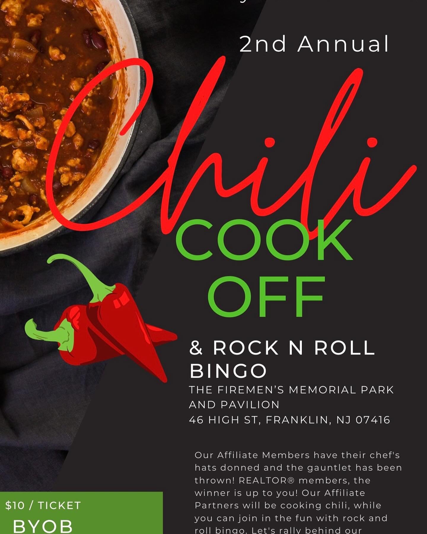 Calling all realtors&hellip;come out and join us at the 2nd Annual SCAR Affiliate Chili Cook Off.  Great chili, Rock and Roll Bingo and lots of fun!!!! Thursday May 16th 3-6pm at the Firemen&rsquo;s Pavilion in Hamburg.
