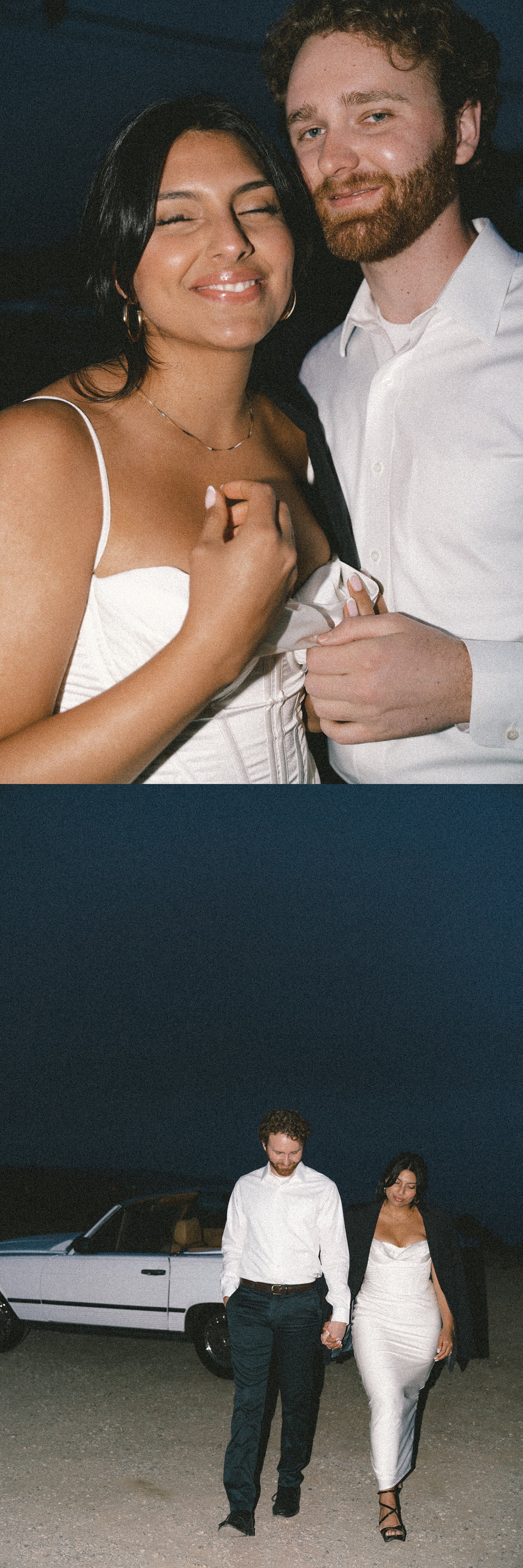 Malibu Engagement Shoot with 80s Merceds Benz 
