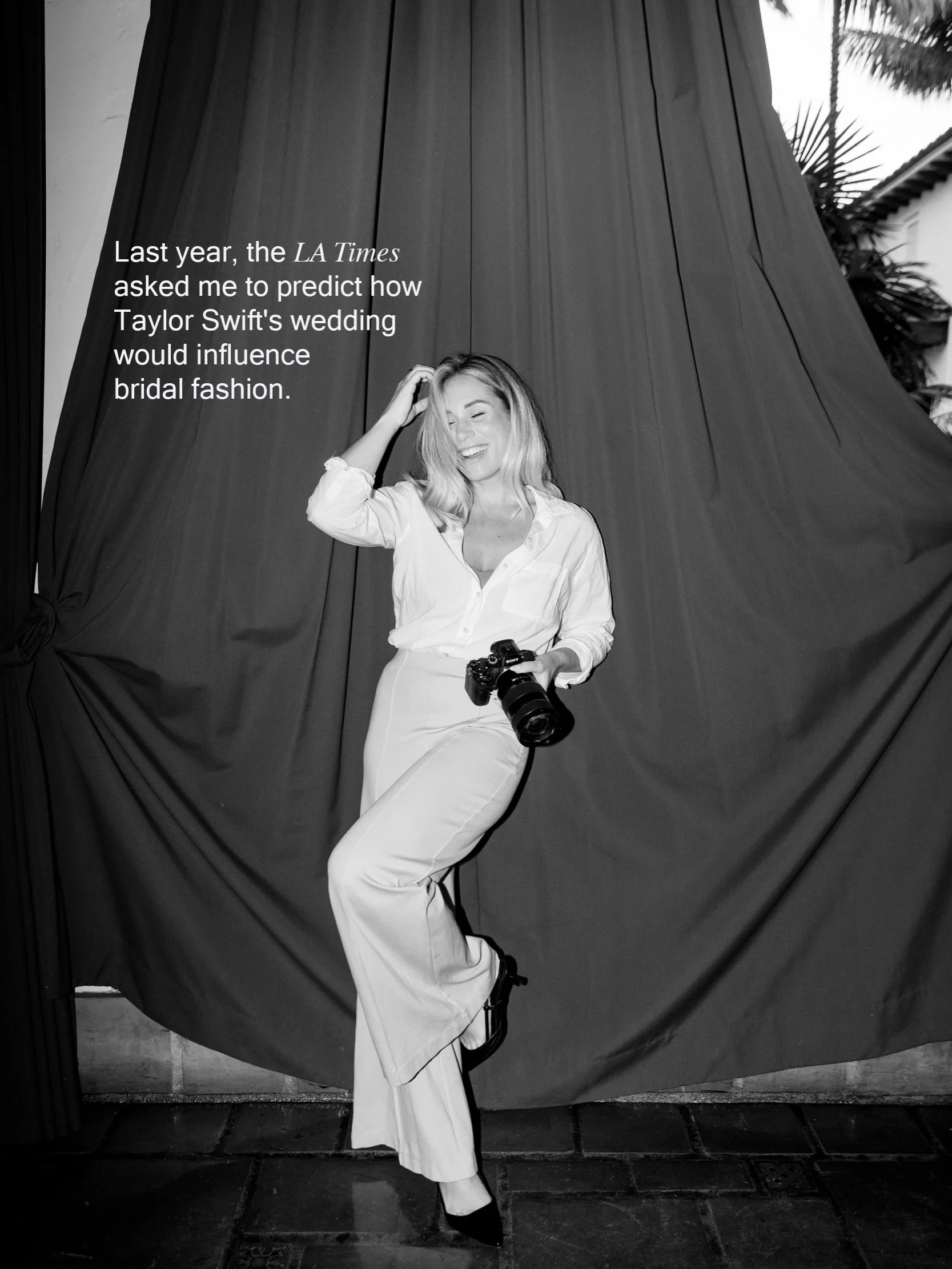 Last August, the @latimes asked me to predict how Taylor Swift&rsquo;s wedding might shape the future of bridal fashion !!!

I said we&rsquo;d see a bride who wasn&rsquo;t afraid to show every side of herself.

With all the speculation this week (!!!