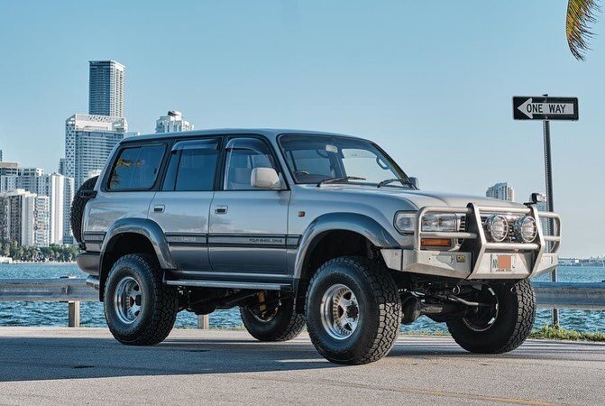 Now we&rsquo;re not advocating running over a Prius but if you were going to run over a Prius, this would be a pretty good vehicle to do it with. Allegedly.

1997 Toyota Land Cruiser VX Limited 
1HD-FT 24 valve 4.2L inline-6 turbo diesel engine
159,4