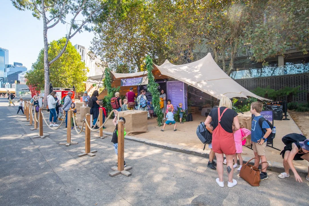 Museums Victoria -  dino dig activation at Fed Square
