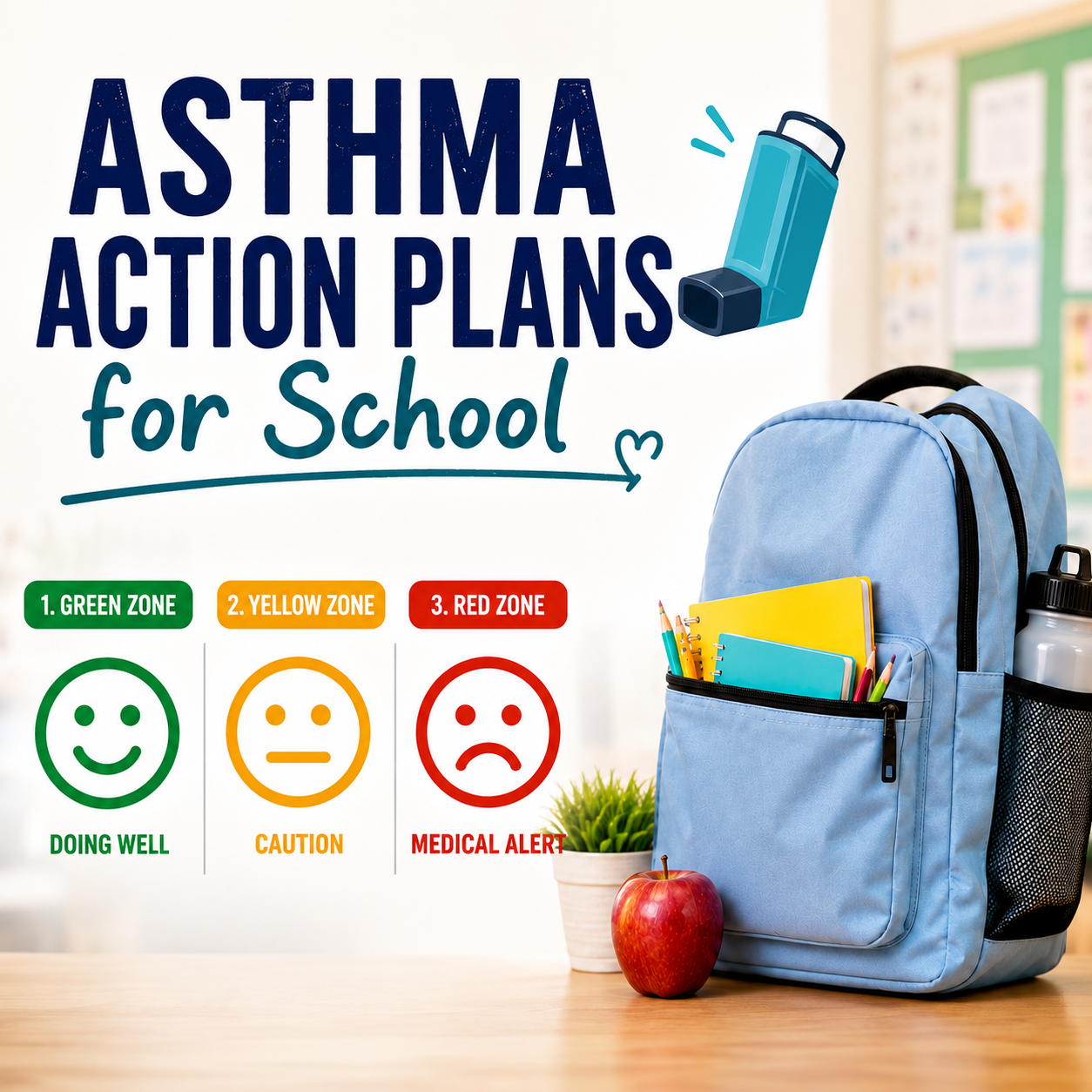 Asthma Action Plans for School &amp; Sports:  What Every Teacher, Coach &amp; Nurse Needs to Know