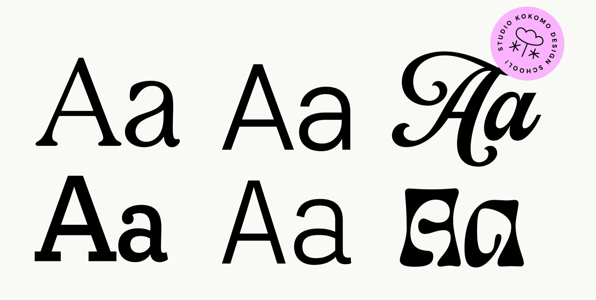 A comparison of different types of typography