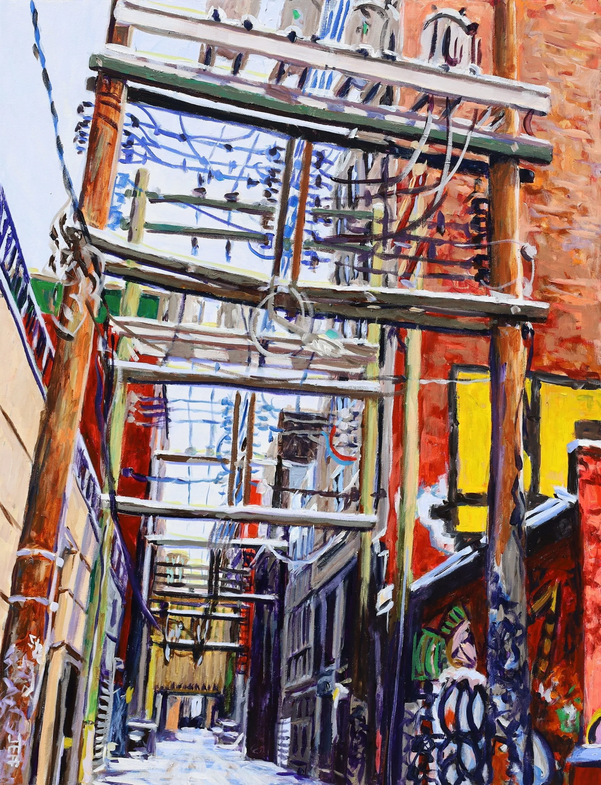 Winter in the City, Acrylic on canvas, 40x30 inches, Jeff Wilson, 2026.jpg