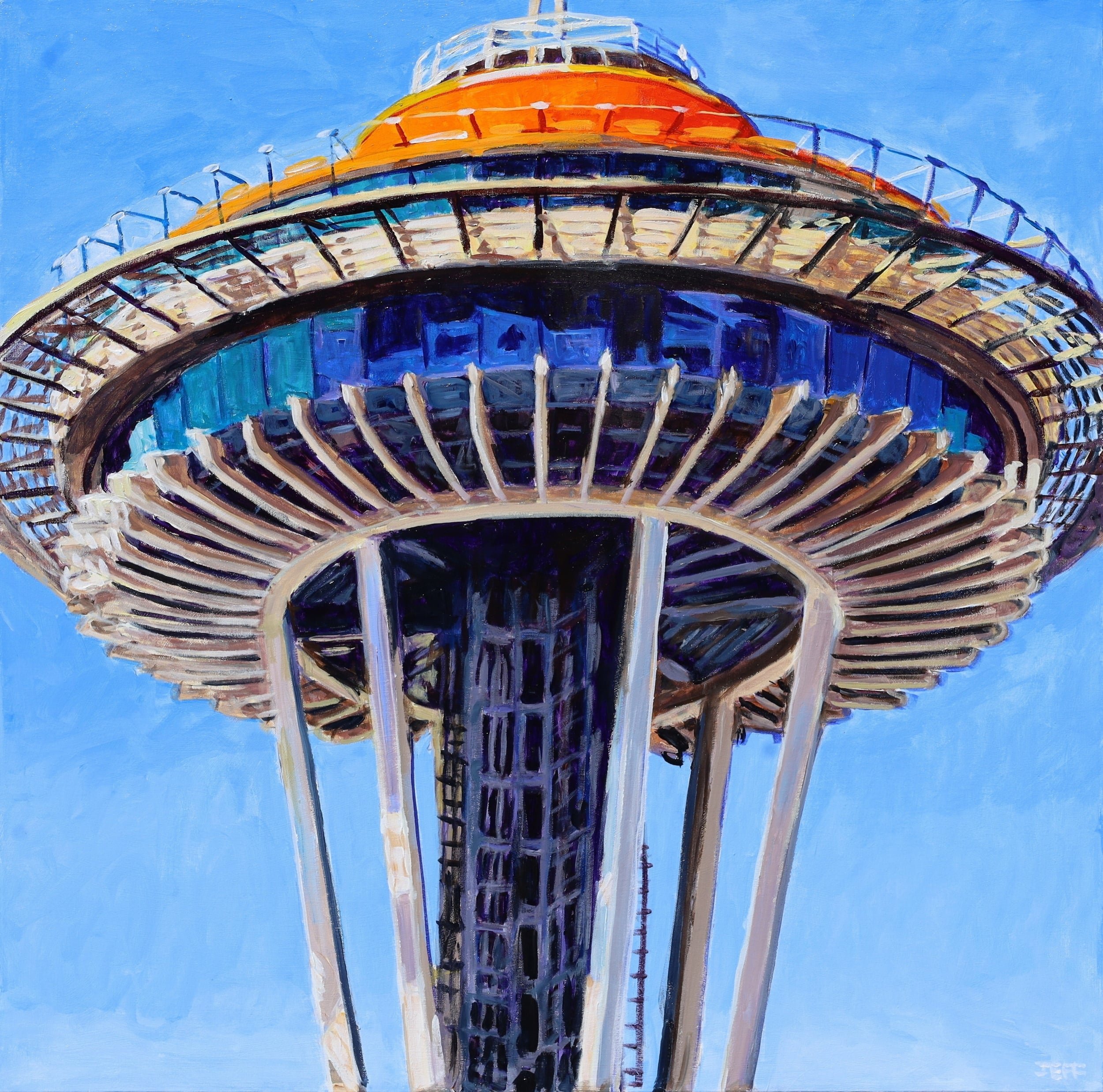 Space Needle, Acrylic on Canvas, 36x36 inches, Jeff Wilson, 2025-min.jpg