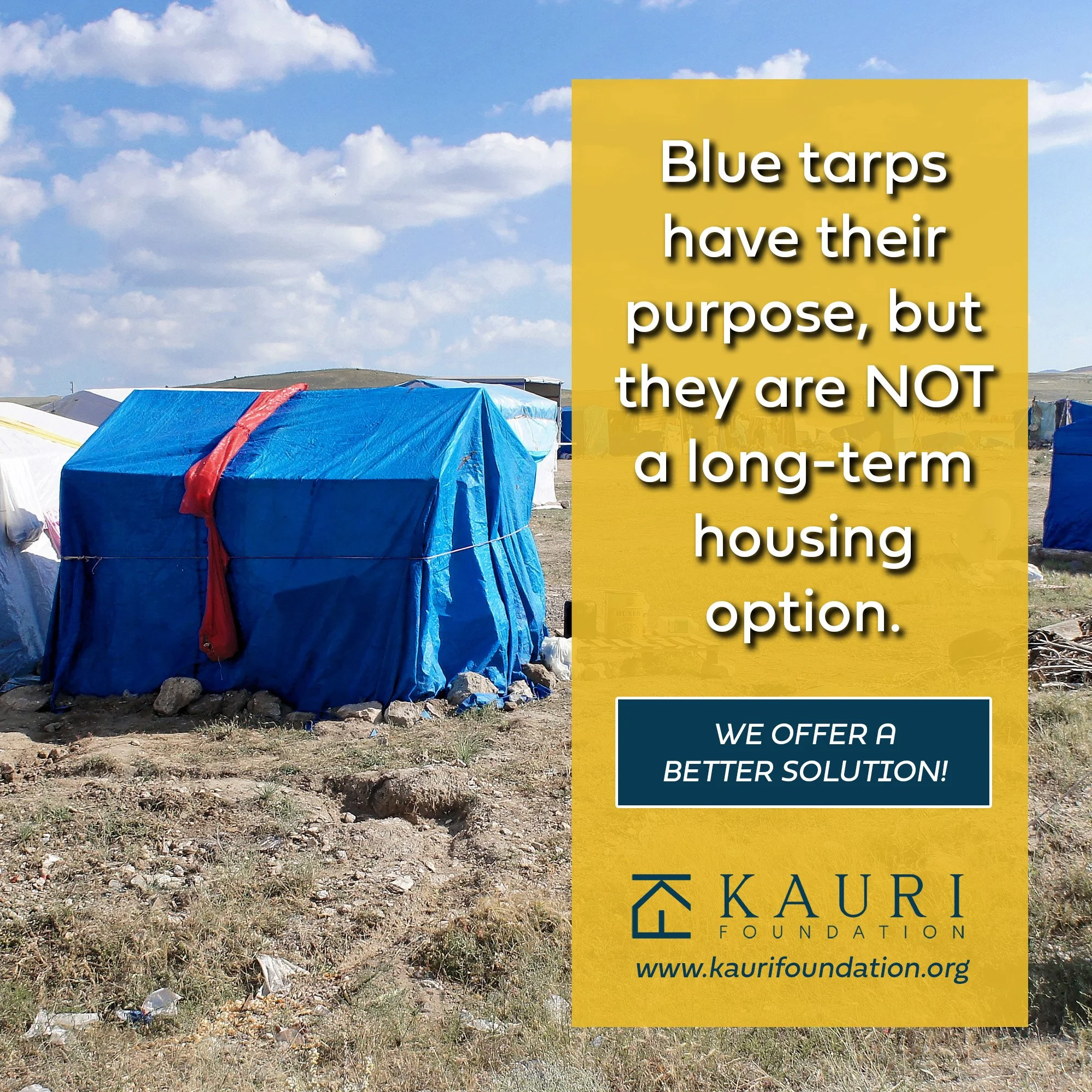 Blue Tarp Shelters