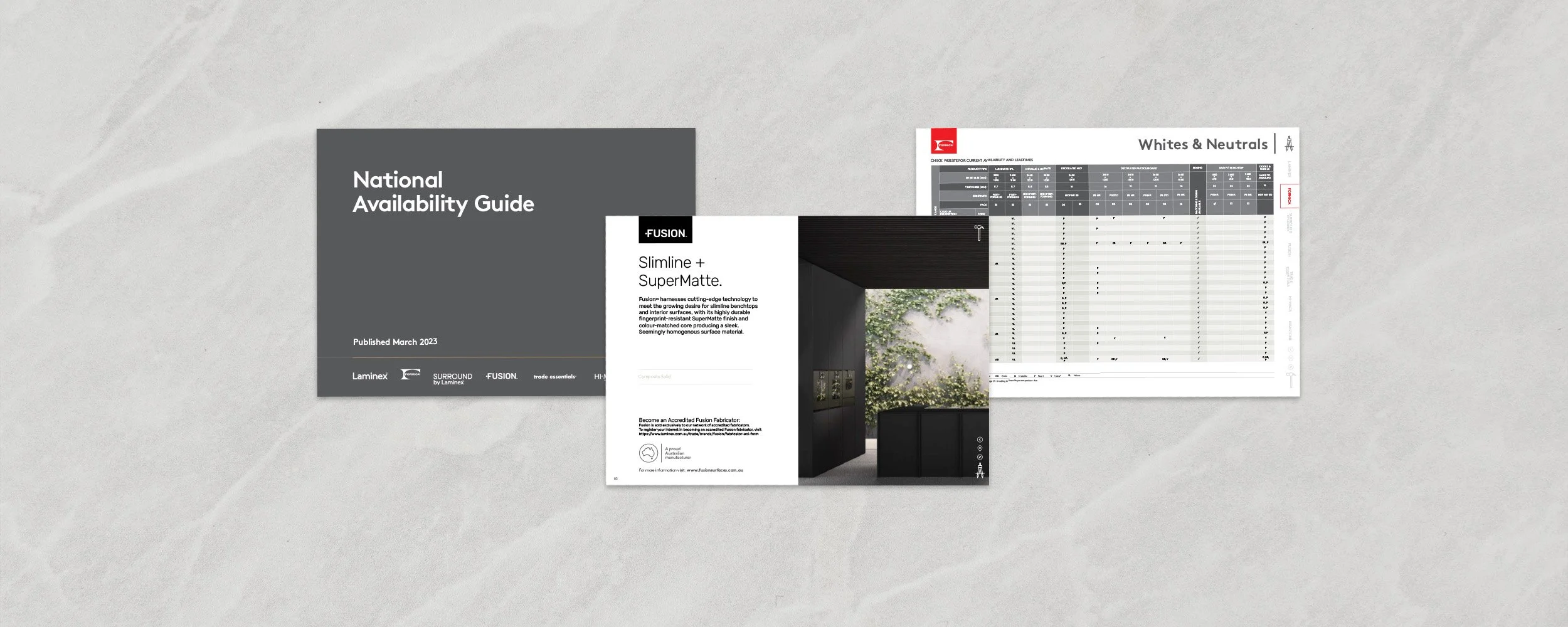 Laminex National Availability Guide Design