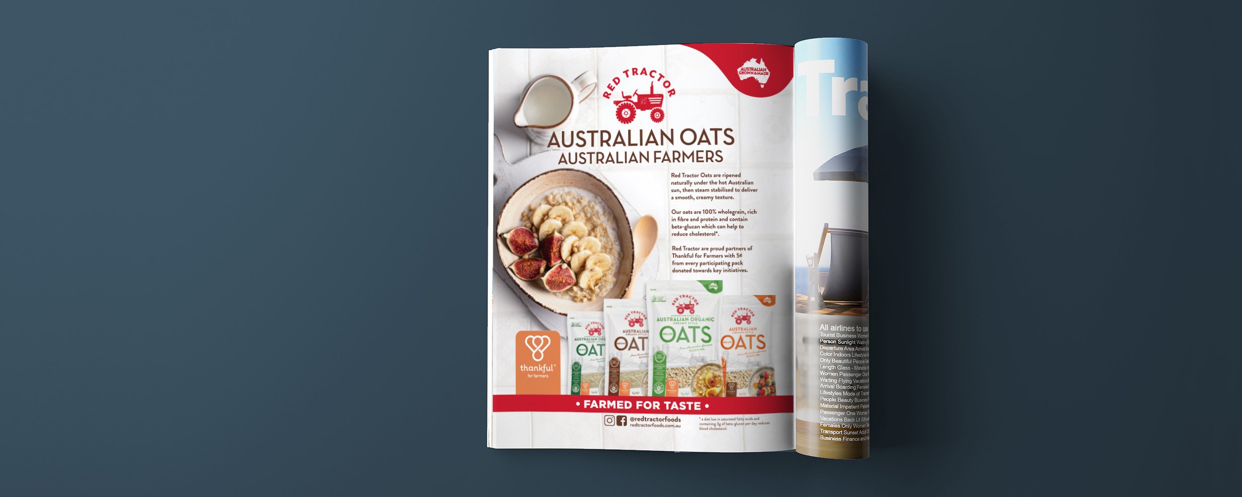 Red Tractor Oats Print Ad Design