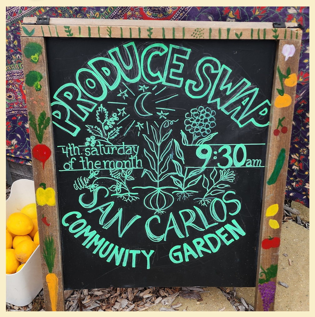 SCCG Produce Swap is held every 4th Saturday from 9:30am to 11am