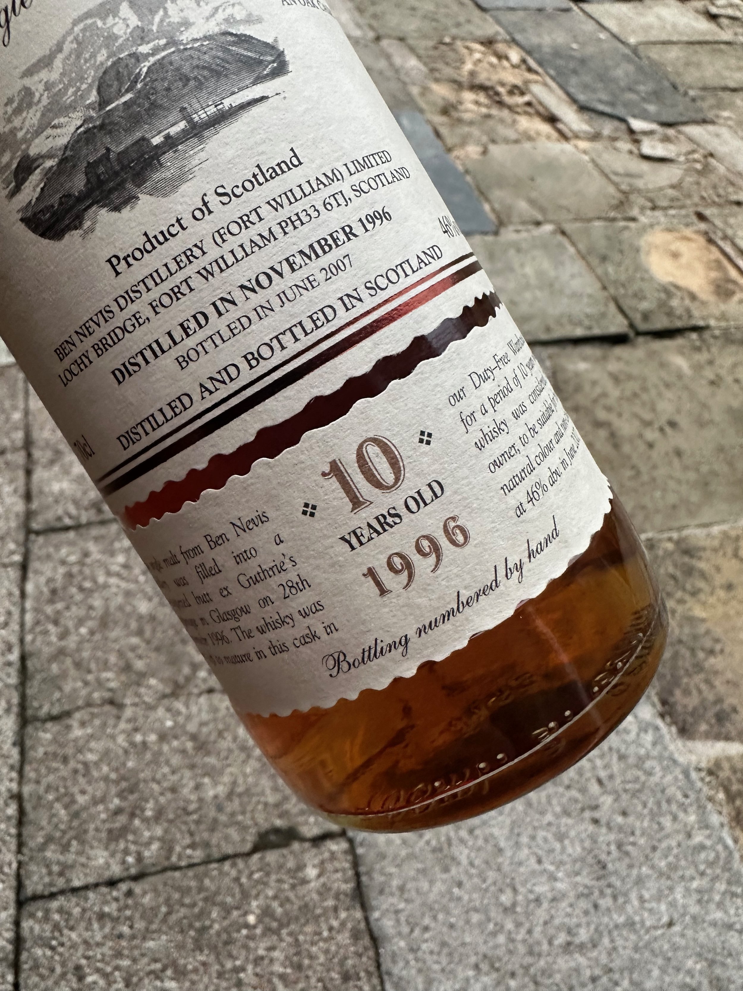 Ben Nevis 1996 Forgotten Bottlings_front label from the side.jpeg