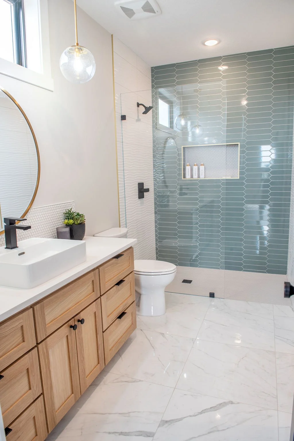 Tile shower