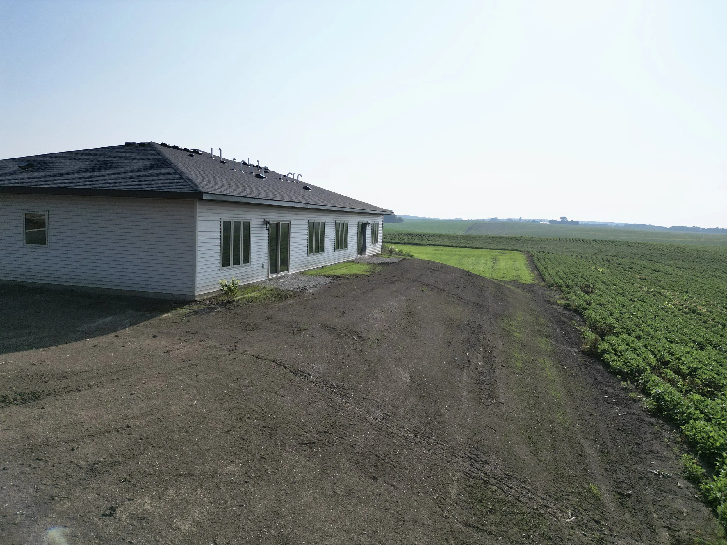 back yard with country views