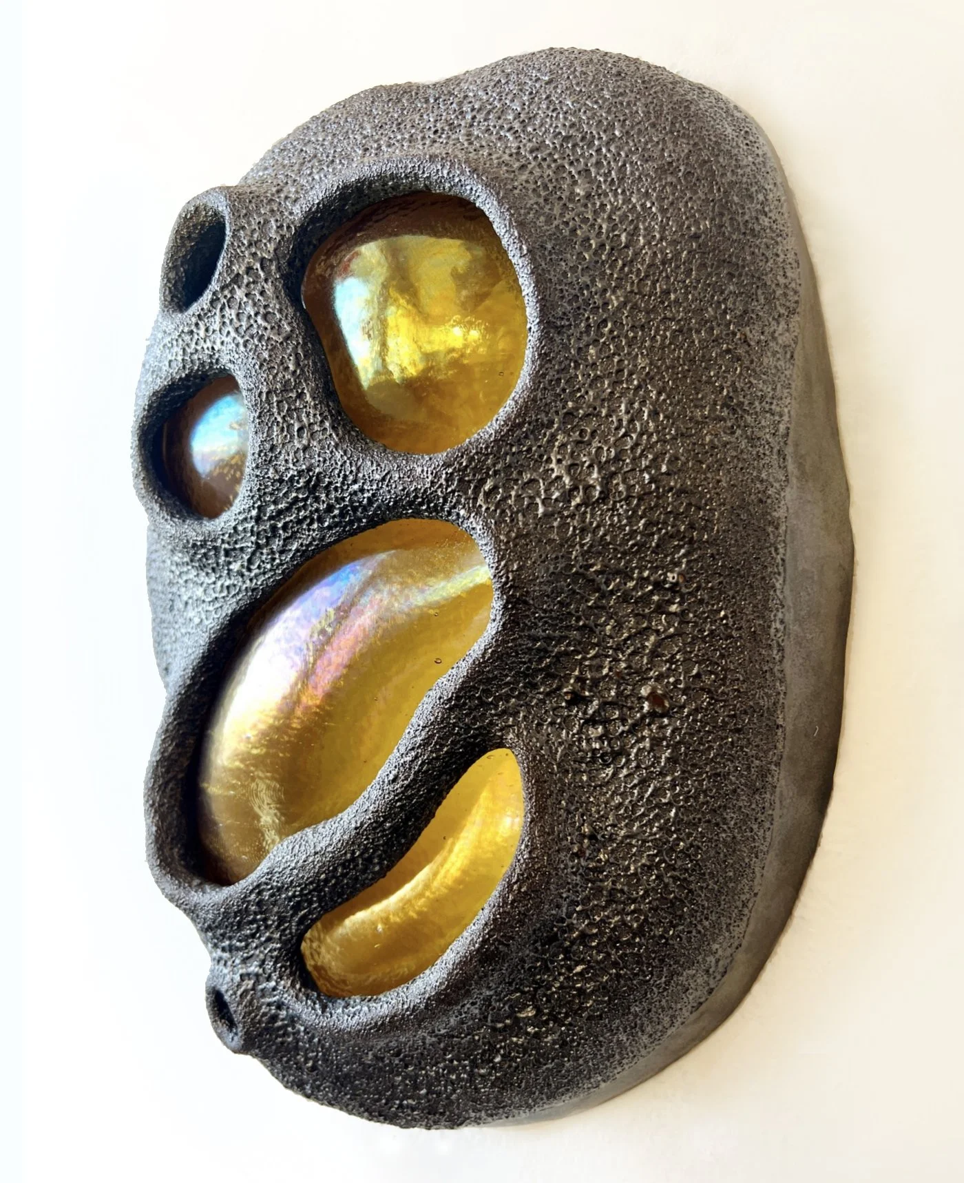  Ground Control, 2023, ceramic, glass, 11 x 8 x 4 in 