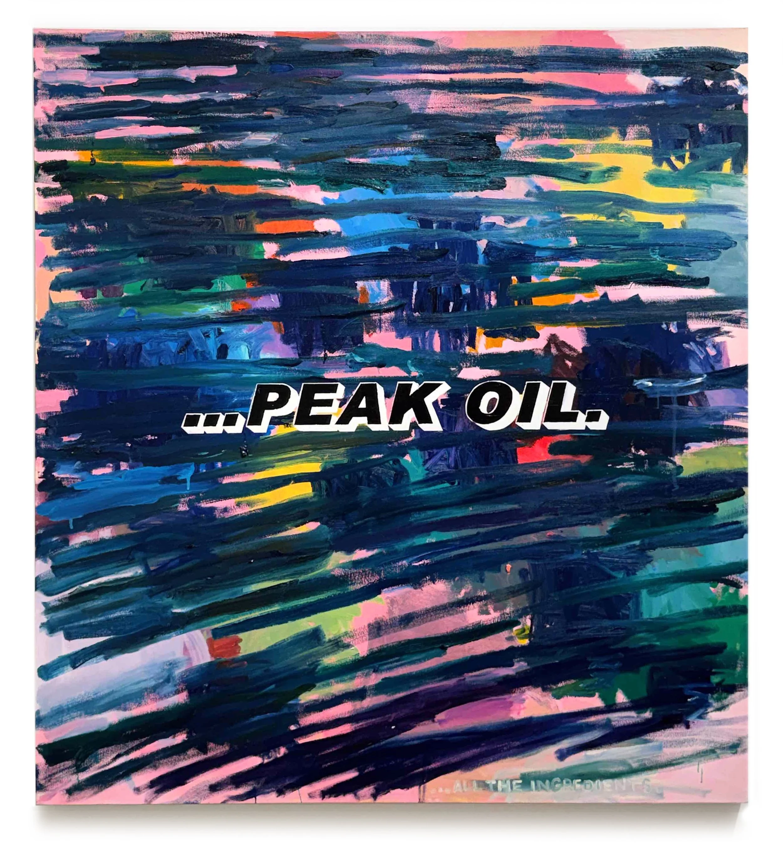  Late Oil, 2023, oil, enamel and acrylic on canvas, 40 x 30 inches 