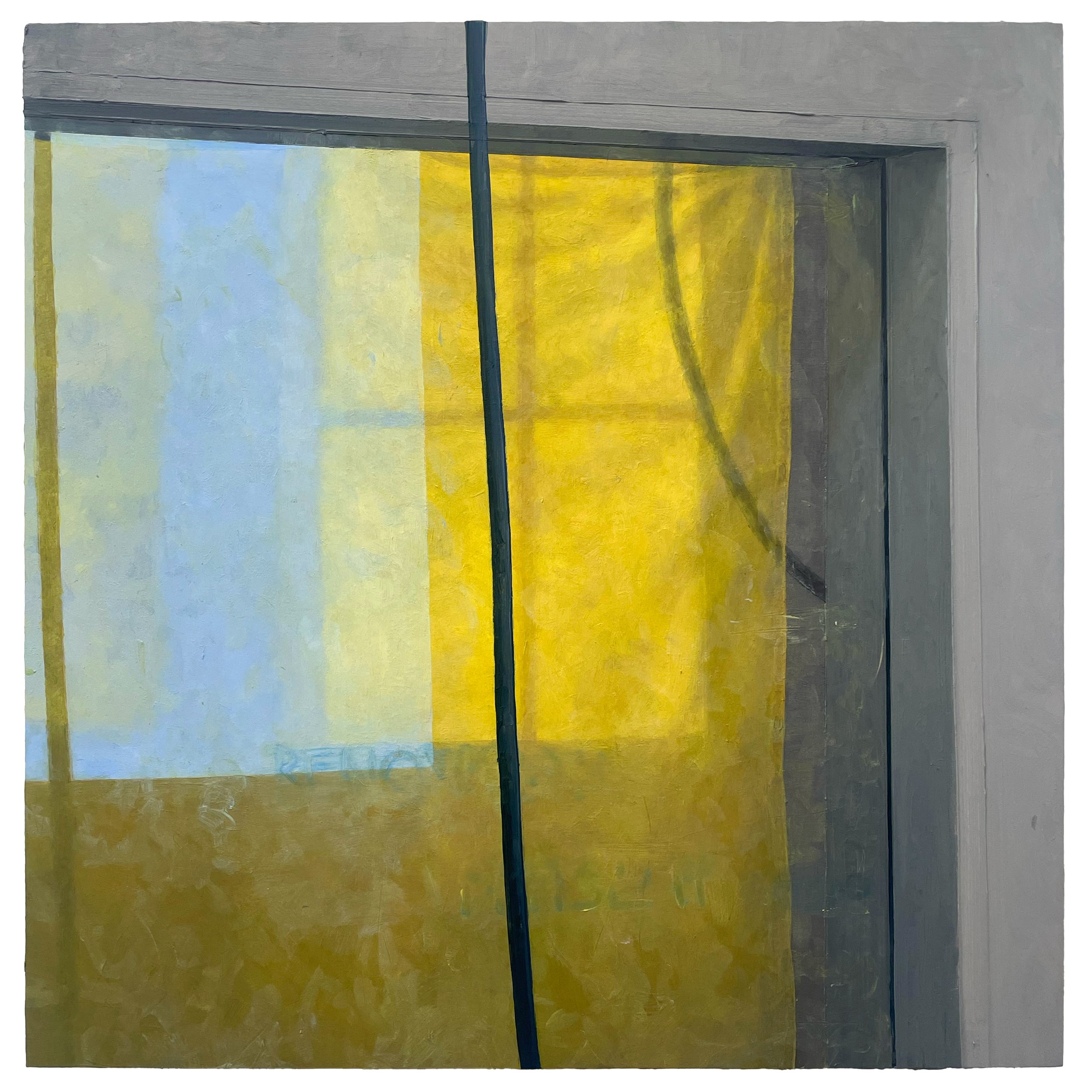   Renovate,  2026, oil on panel, 20 x 20 inches 